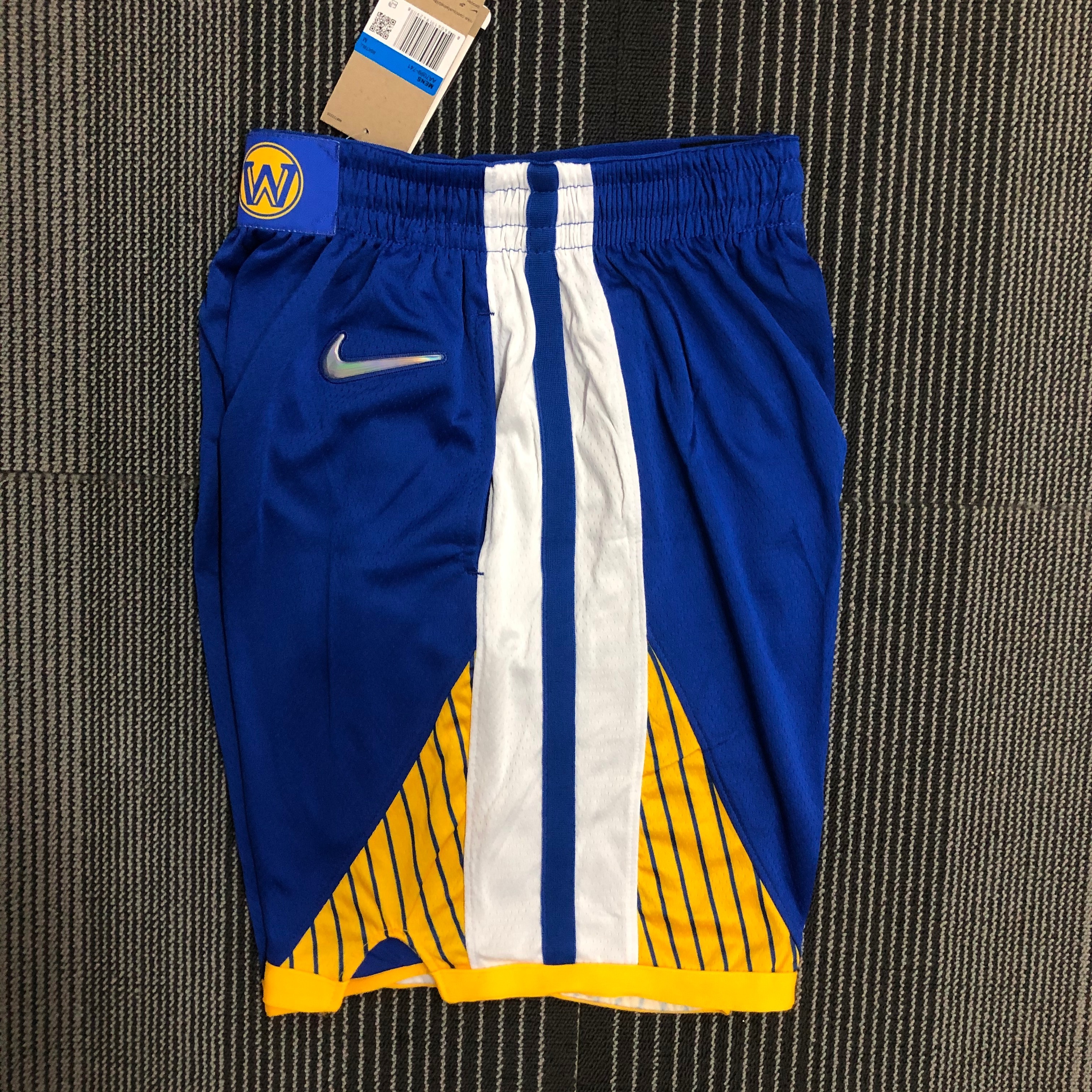 NBA Men 75th Anniversary Season 2022 Golden State Warriors Mexico Version Blue Pant High Quality Name and Number Print - leoleo123123