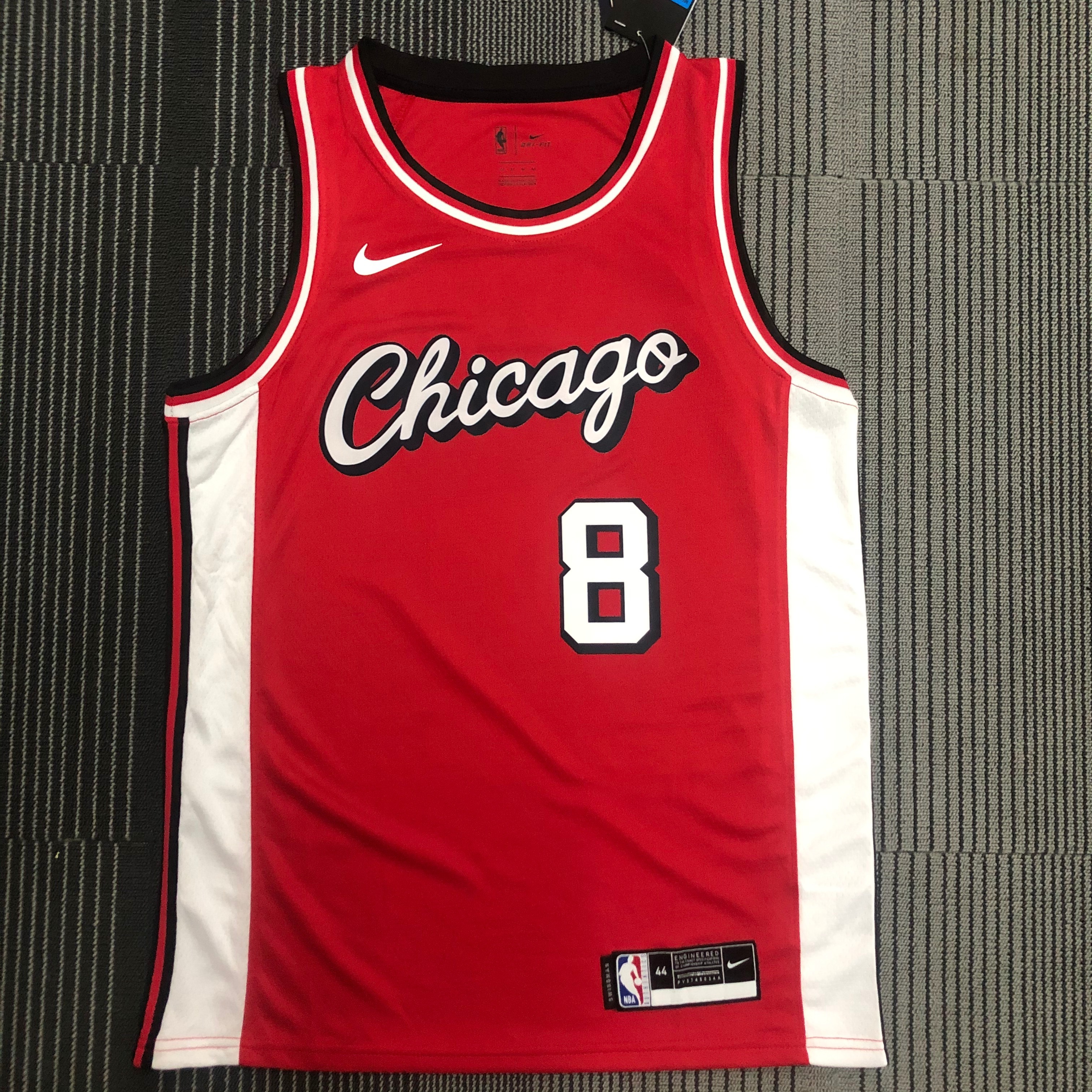 NBA Men 75th Anniversary Season 2022 Chicago Bulls Red #8 LAVINE Jersey High Quality Name and Number Print - leoleo123123
