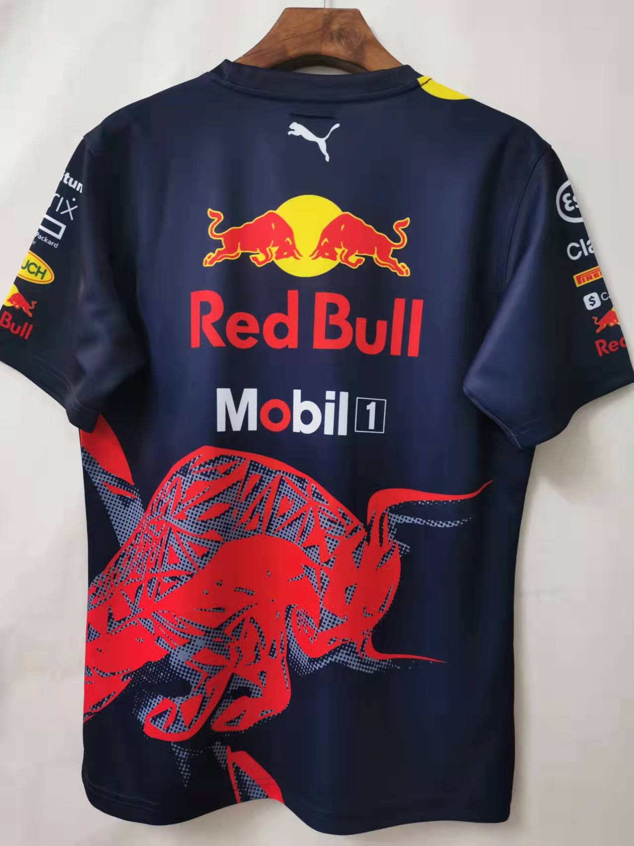 2022 Red Bull Racing Dark Blue F1 Team Round Collar POLO T-Shirt - leoleo123123
