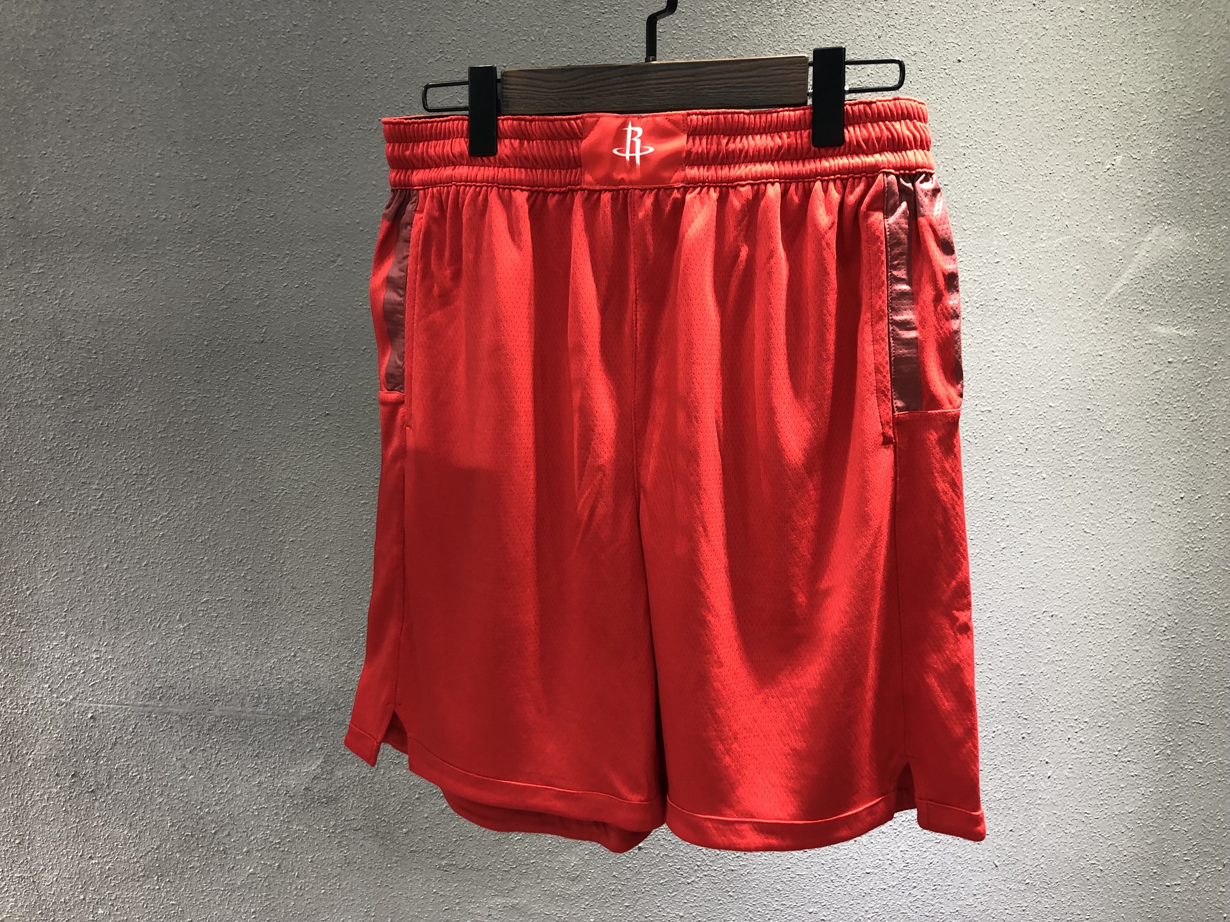 NBA Men Houston Rockets Rewarding Red Pant Short High Quality Name and Number Print - leoleo123123