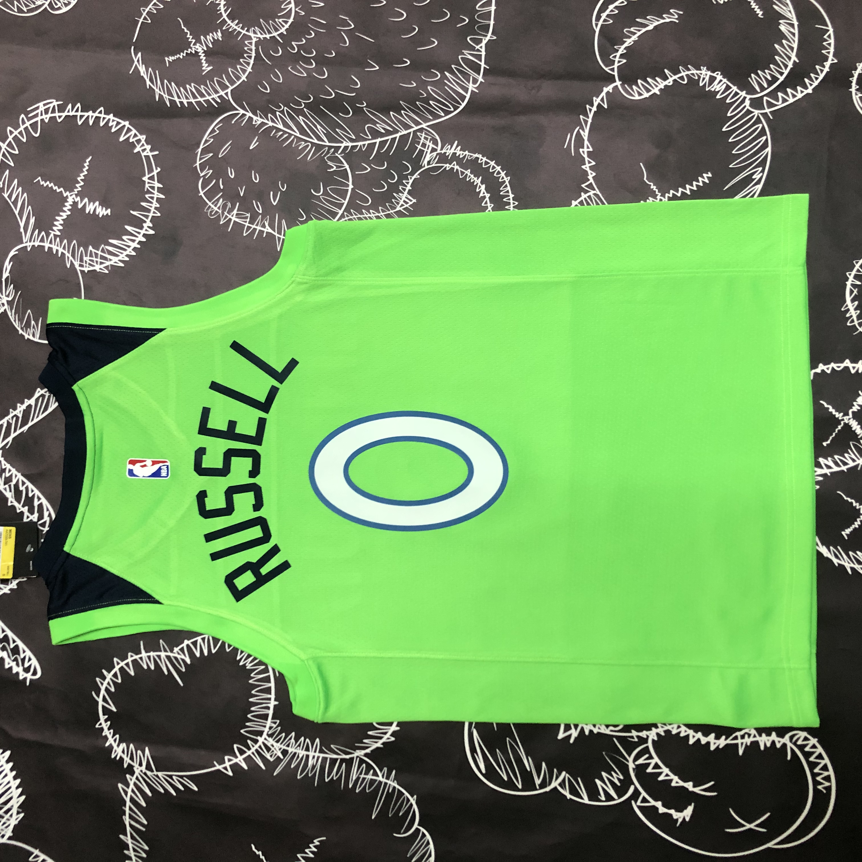 NBA Men Minnesota Timberwolves Green #O RUSSELL Jersey High Quality Name and Number Print - leoleo123123