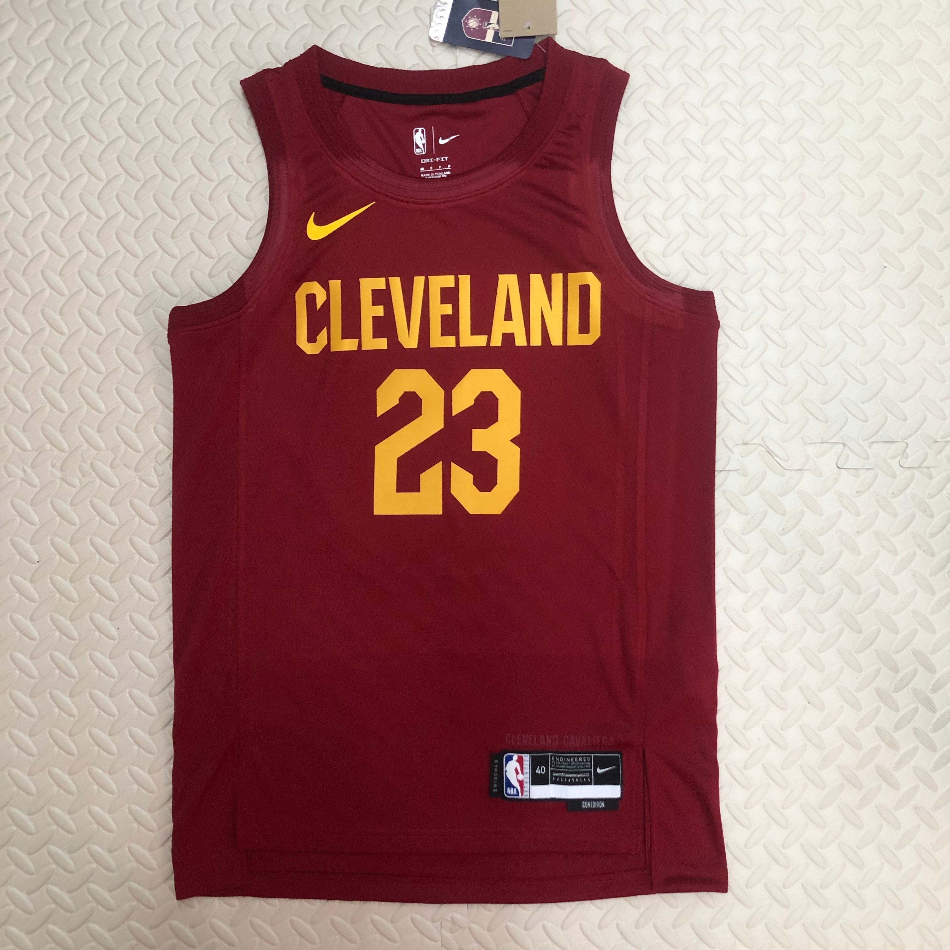 NBA Season 2023 Men Cleveland Cavaliers Red #23 JAMES Jersey High Quality Name and Number Print - leoleo123123