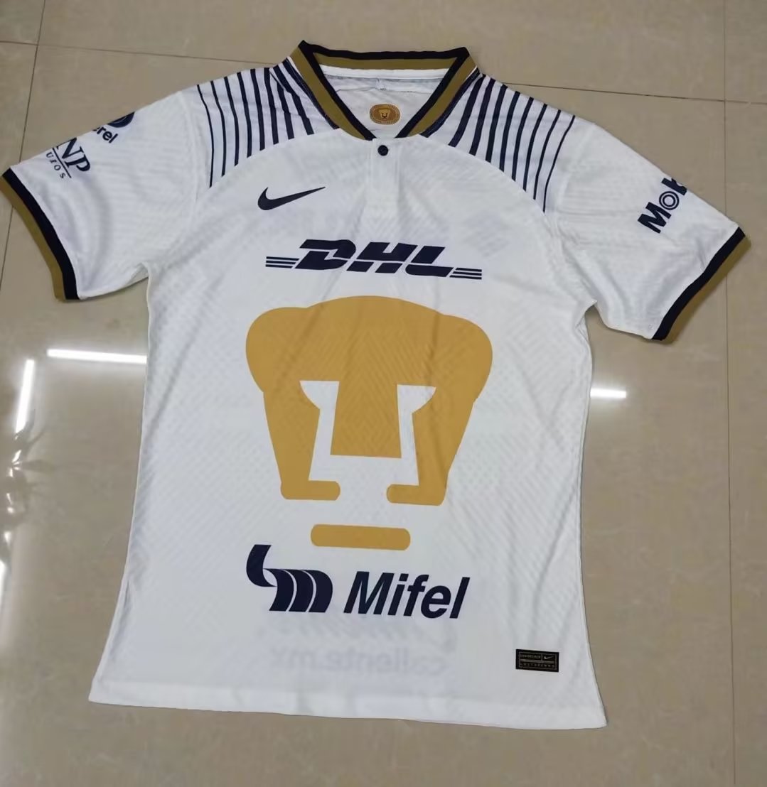 22/23 Pumas UNAM White Jersey Player Version Thai Quality - leoleo123123