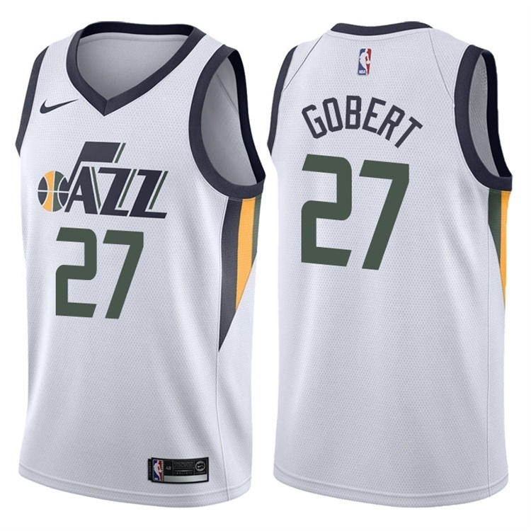NBA Men Utah Jazz White #27 GOBERT Jersey High Quality Name and Number Print - leoleo123123