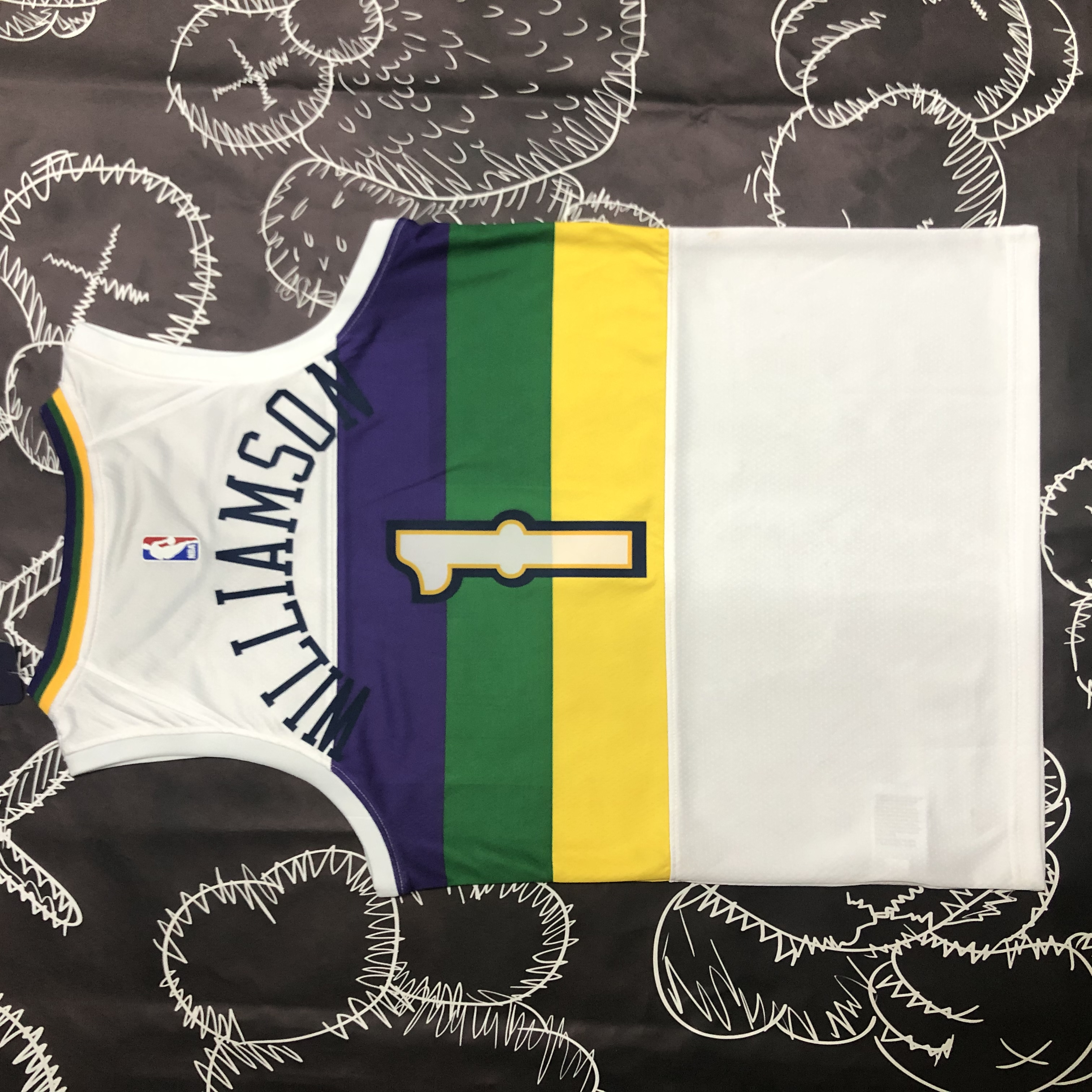 NBA Men Season 2018 New Orleans Pelicans White City #1 WILLIAMSON Jersey High Quality Name and Number Print - leoleo123123