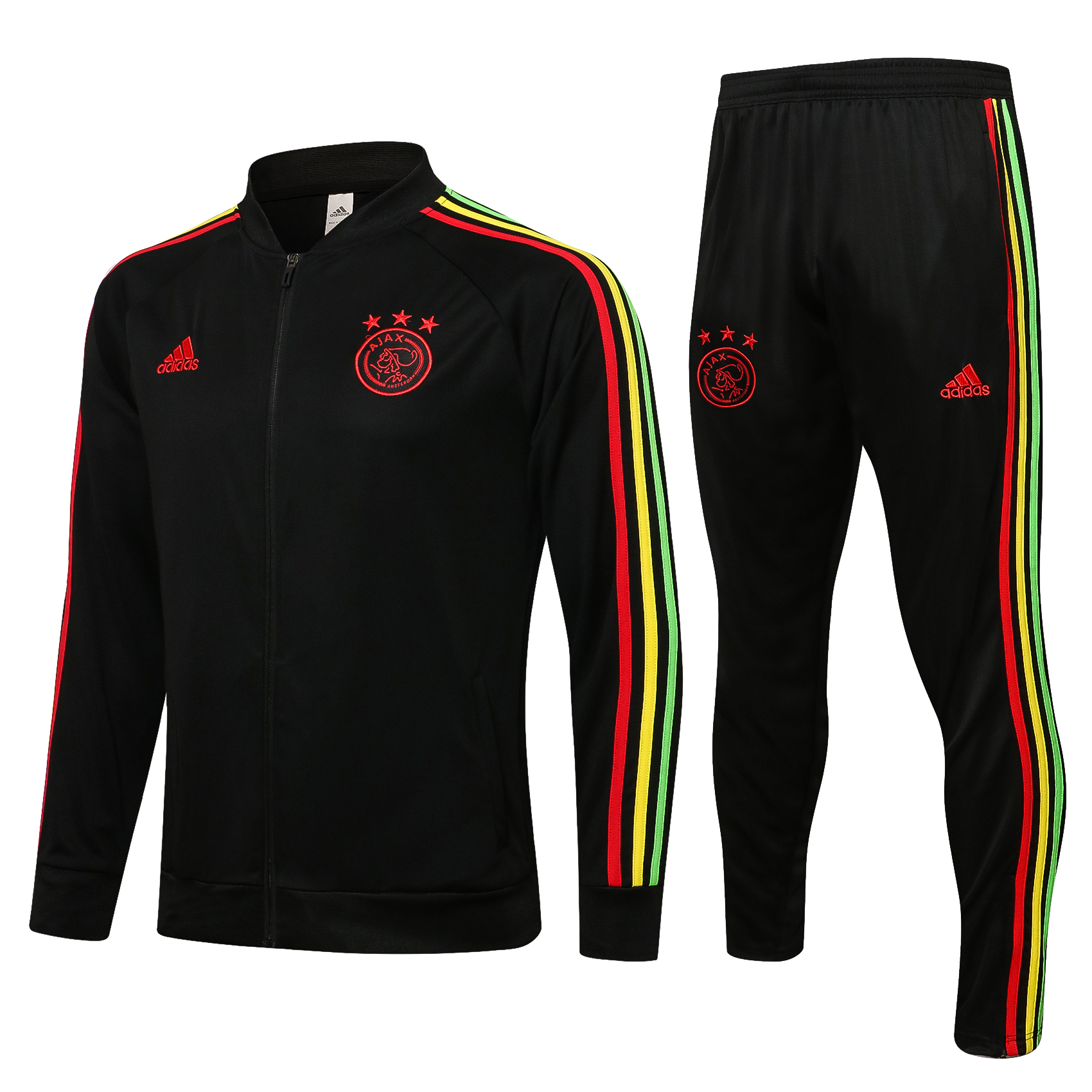 21/22 Ajax Black Jacket Tracksuit Thai Quality - leoleo123123