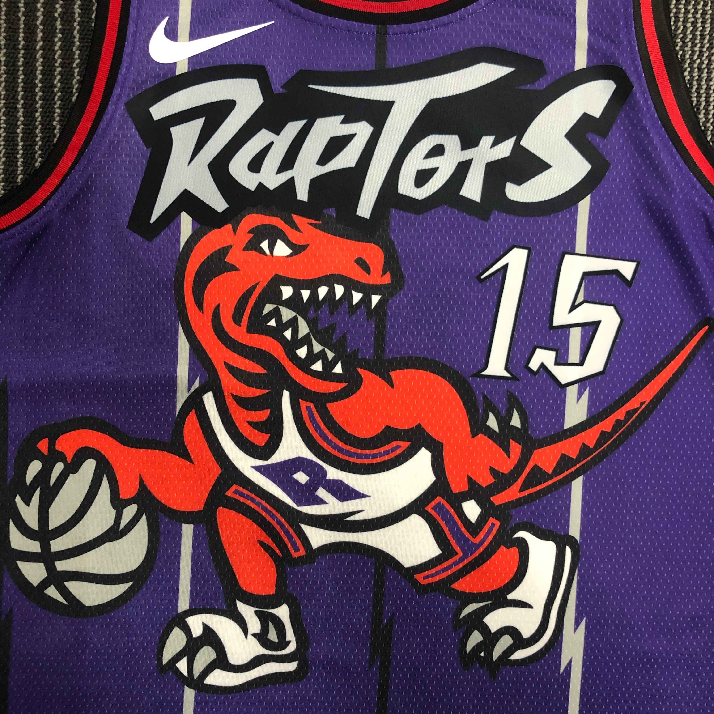 NBA Men Toronto Raptors Classical Purple #15 CARTER Jersey with Drangon High Quality Name and Number Print - leoleo123123