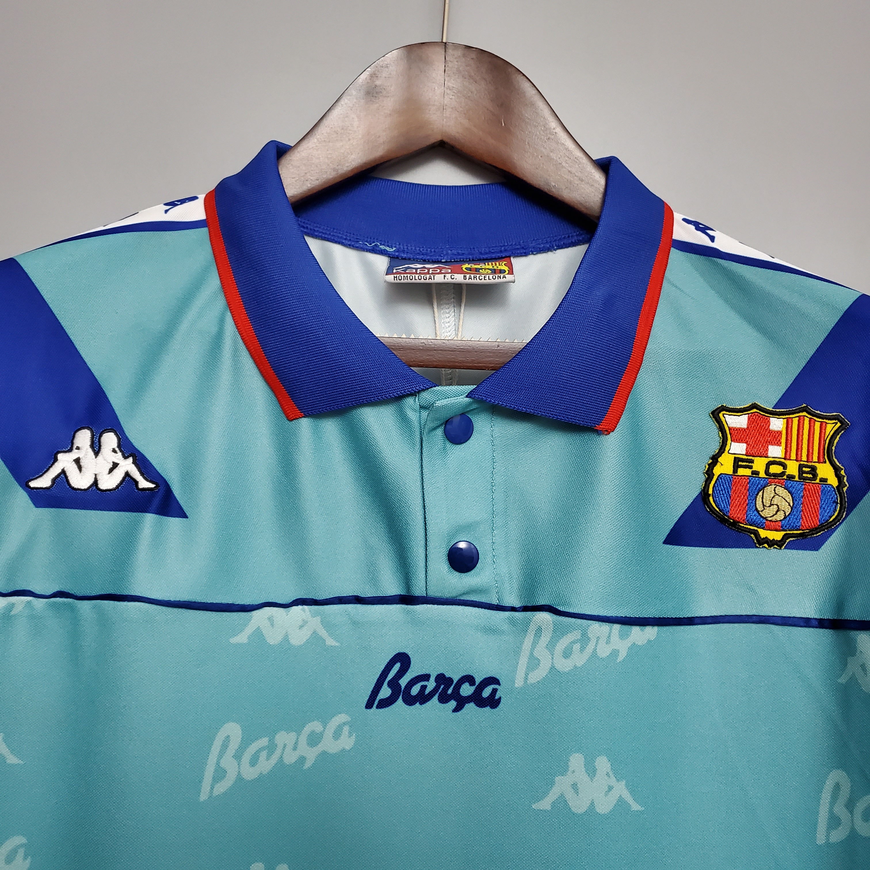 92-95 Barcelona Away Retro Jersey - leoleo123123
