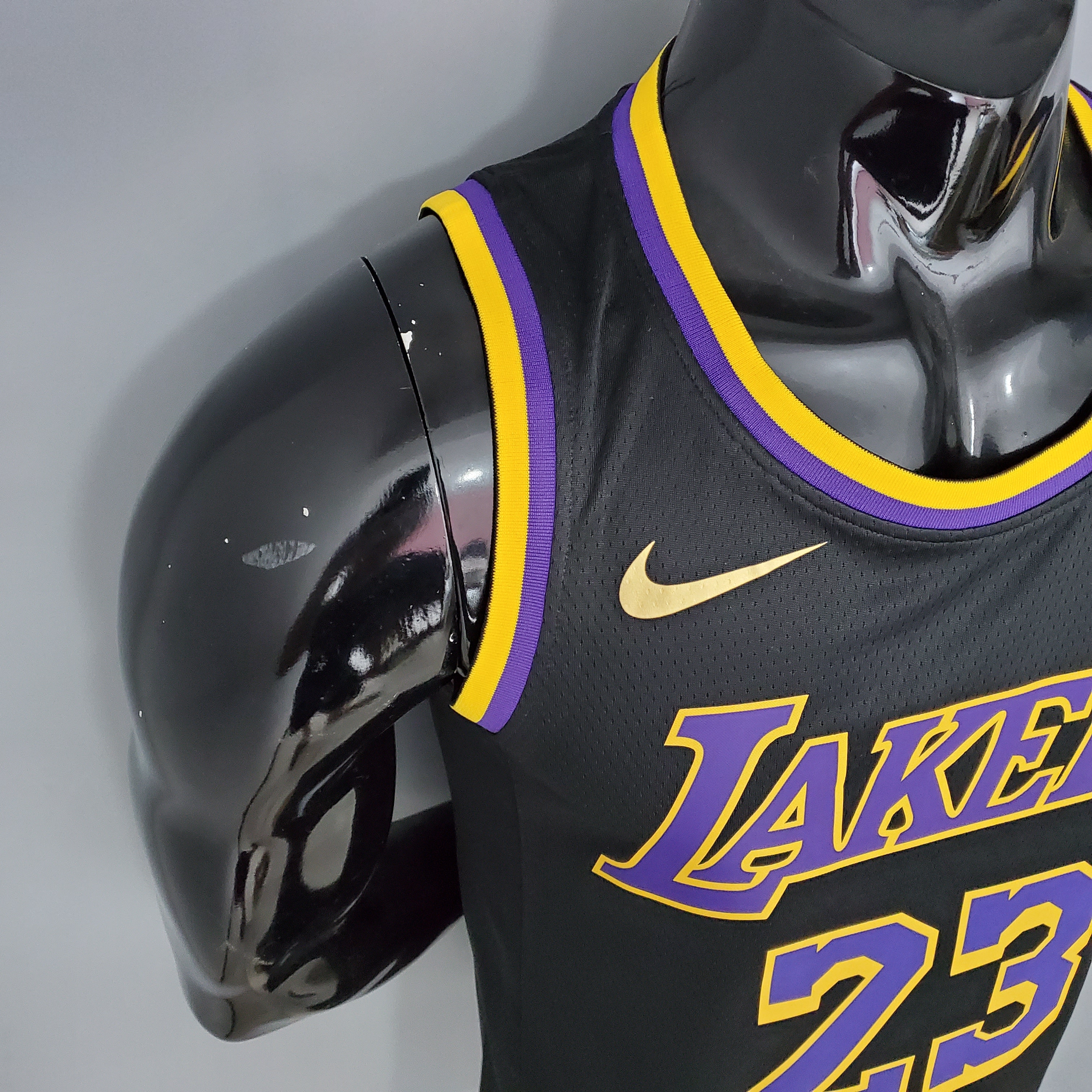 2021 James #23 Lakers Bonus Edition Black NBA Jersey High Quality Name and Number Print - leoleo123123