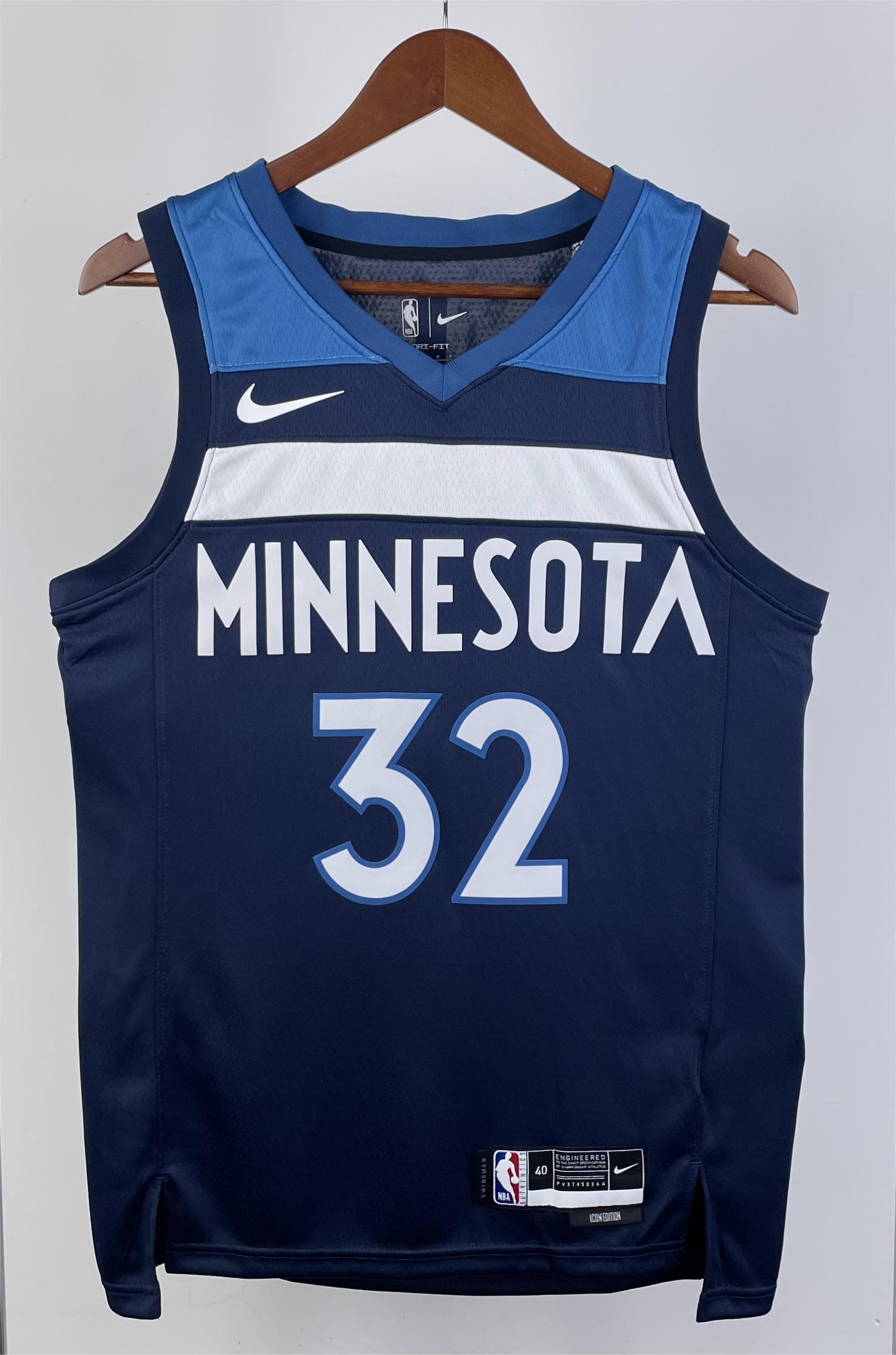 NBA Men 2023 Minnesota Timberwolves Blue #32 TOWNS Jersey High Quality Name and Number Print - leoleo123123