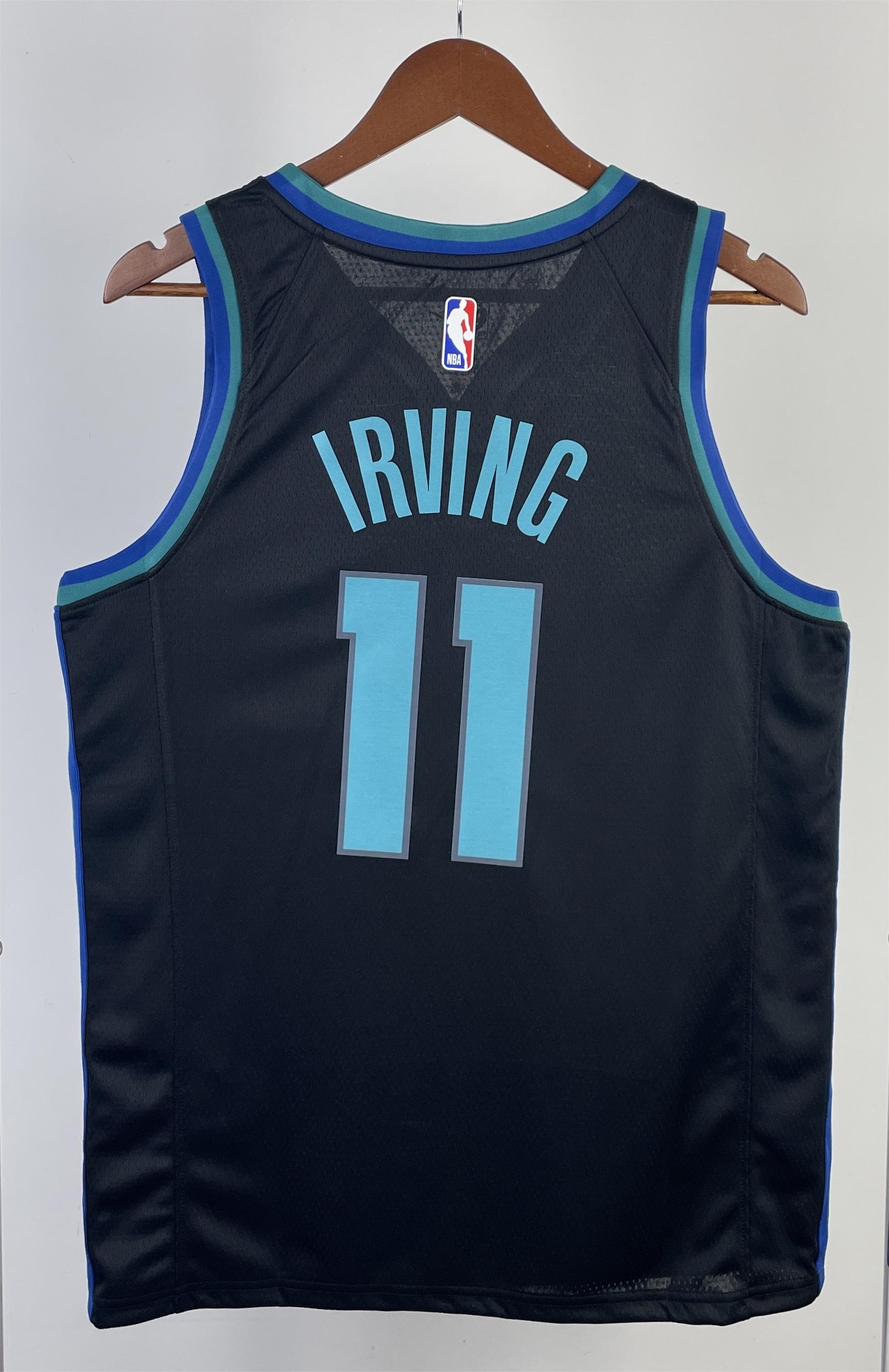 NBA Men Season 2023 Dallas Mavericks Black #11 IRVING Jersey High Quality Name and Number Print - leoleo123123