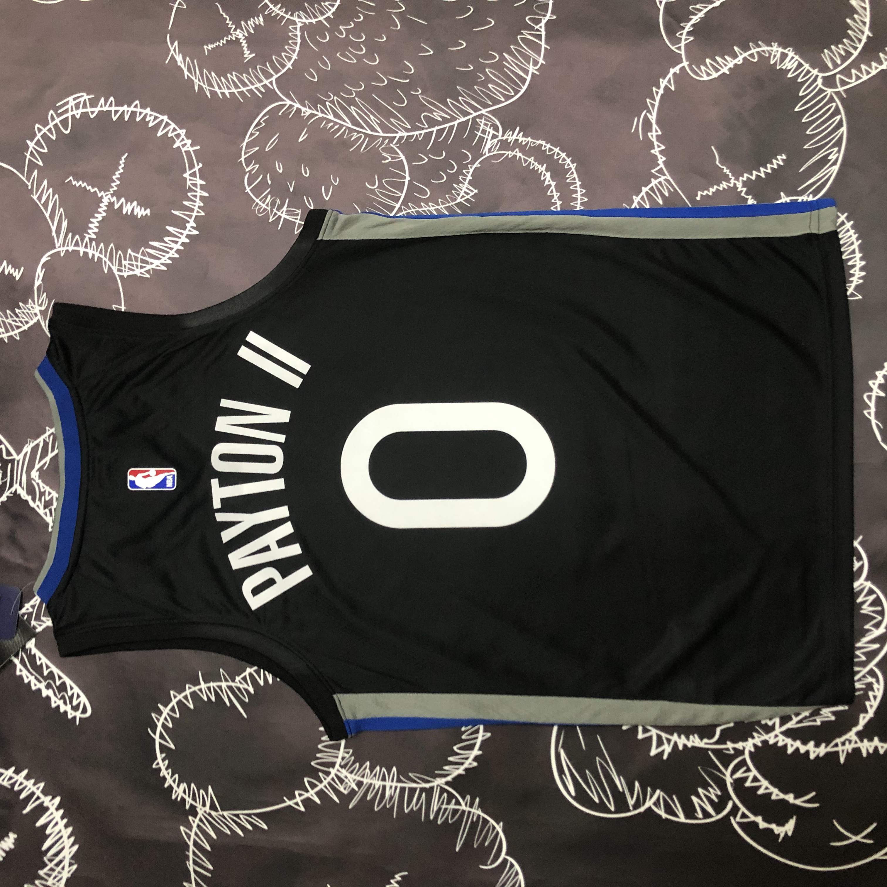 NBA Men Season 2020 Golden State Warriors Black Grey #0 PAYTON II Jersey High Quality Name and Number Print - leoleo123123