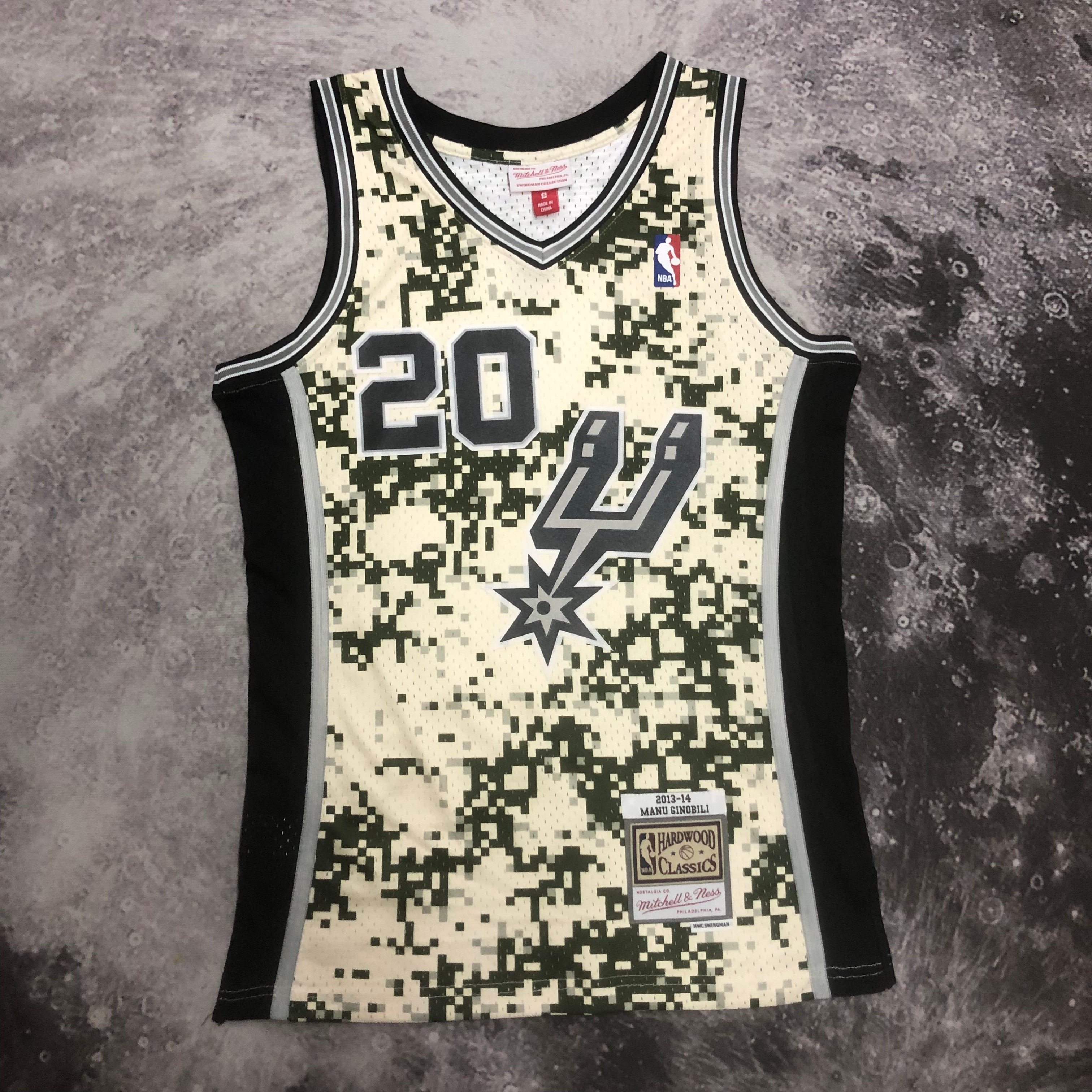 NBA Men 13-14 San Antonio Spurs Camouflage #20 GINOBILI Classics Swingman Jersey - leoleo123123