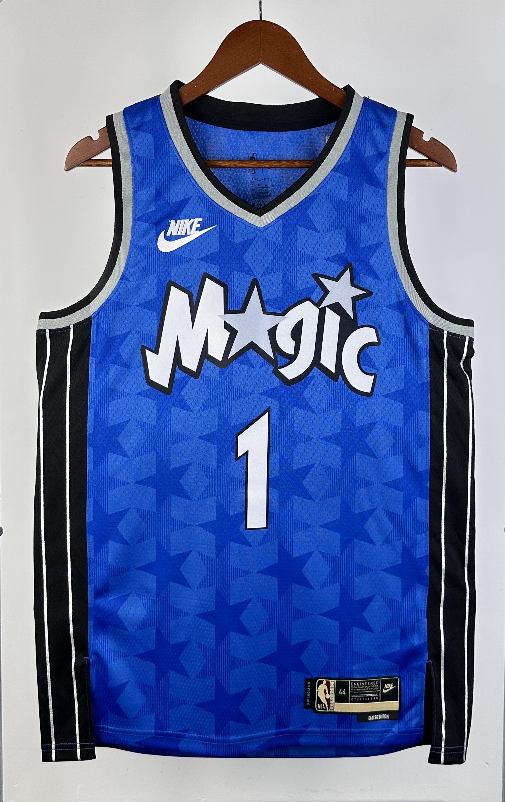 NBA Season 2024 Orlando Magic Retro Blue #1 McGRADY Jersey High Quality Name and Number Print - leoleo123123