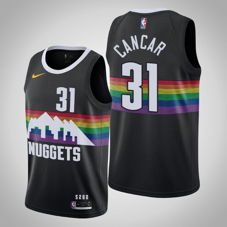 NBA Men Denver Nuggets Black City #31 CANCAR Jersey High Quality Name and Number Print - leoleo123123