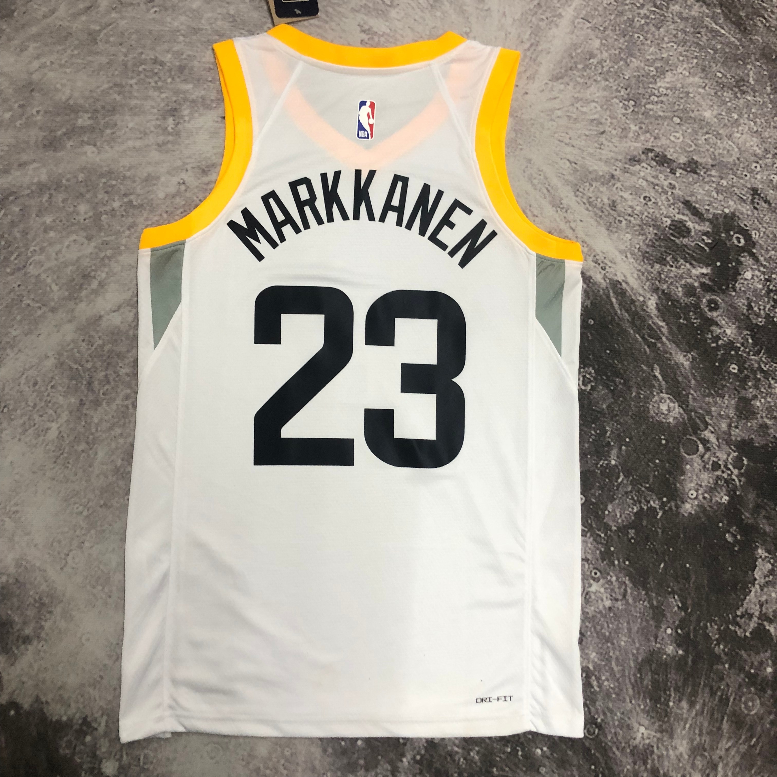 NBA 2023 Men Utah Jazz White #23 MARKKANEN Jersey High Quality Name and Number Print - leoleo123123