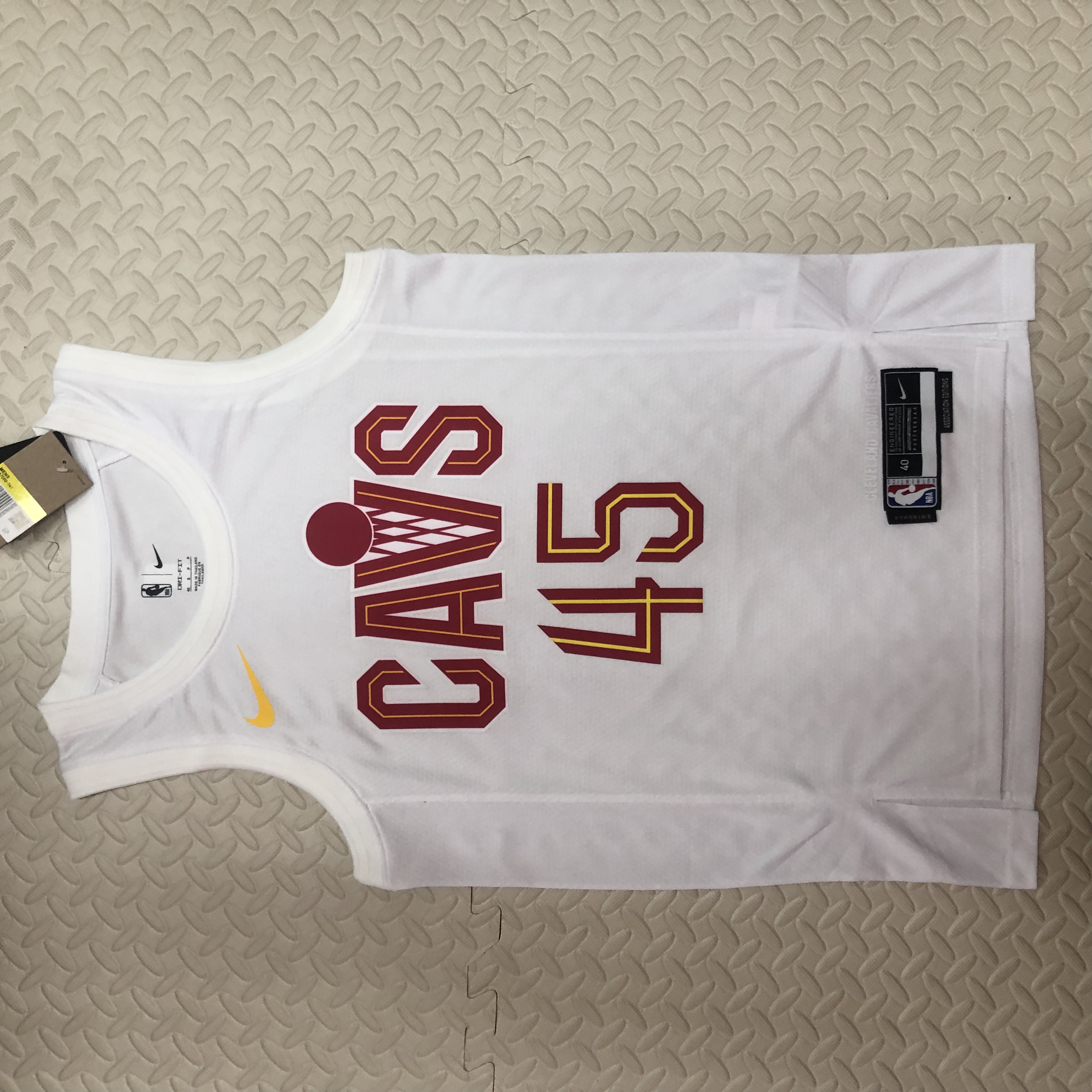 NBA Season 2023 Men Cleveland Cavaliers White #45 MITCHELL Jersey High Quality Name and Number Print - leoleo123123
