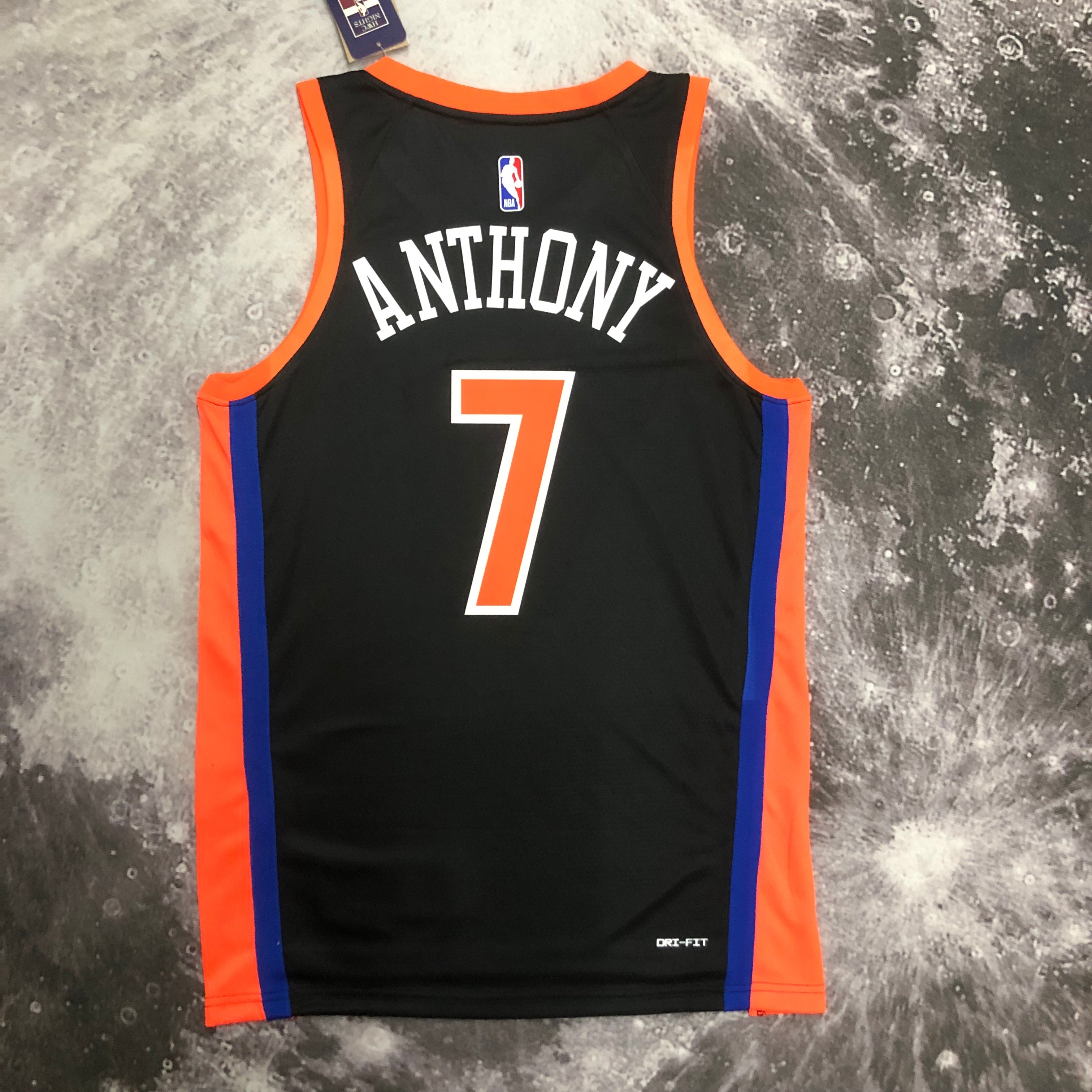 NBA Men 2023 New York Knicks Black #7 ANTHONY Jersey High Quality Name and Number Print - leoleo123123