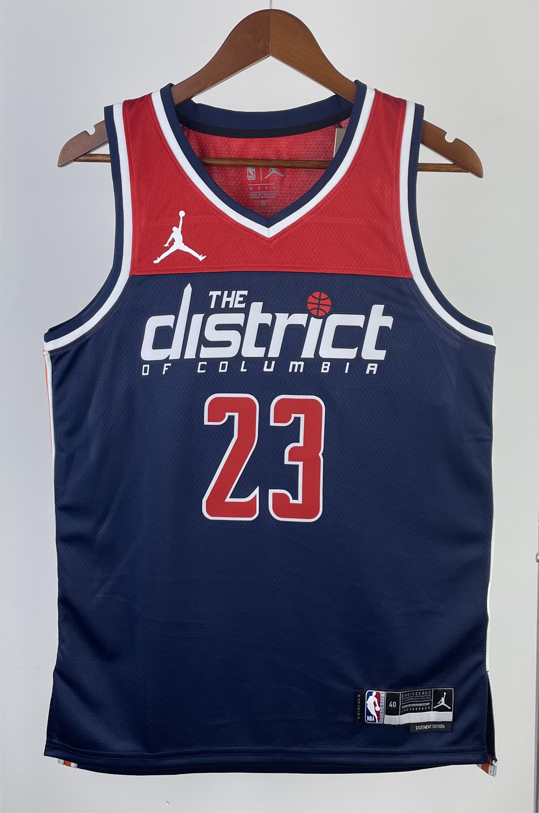 NBA Men 2023 Washington Wizards with Jordan Logo Dark Blue #23 JORDAN Jersey High Quality Name and Number Print - leoleo123123