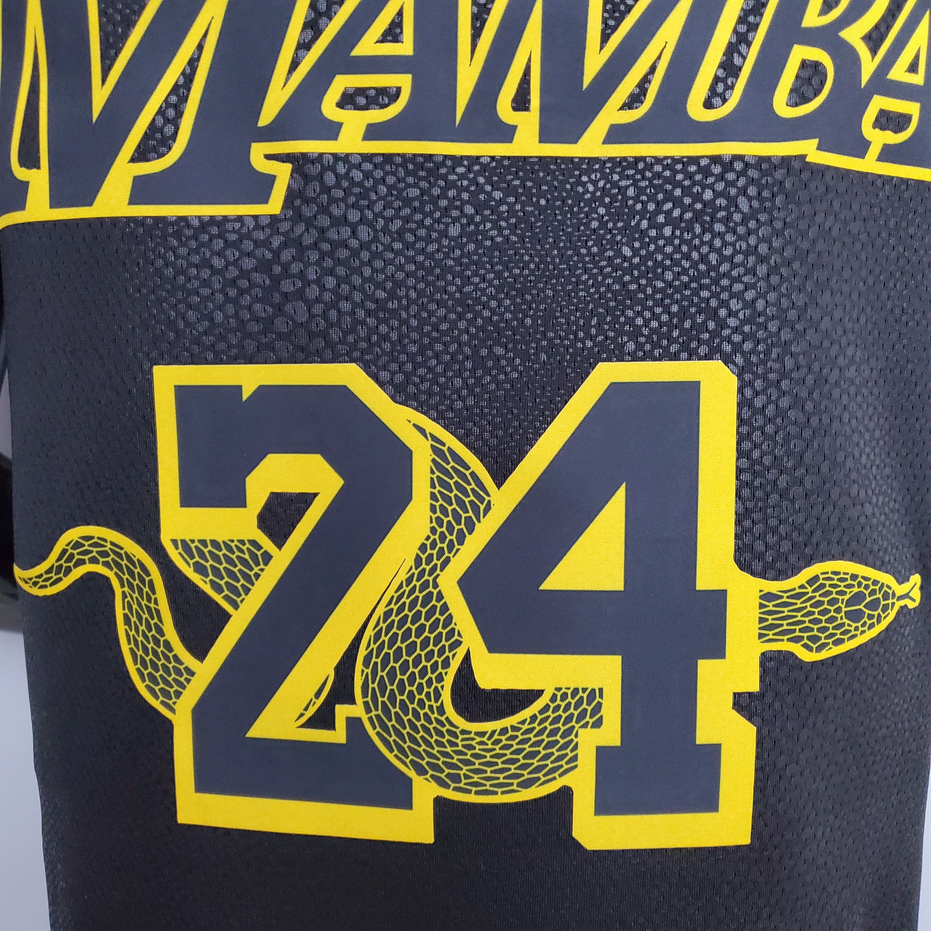 NBA Men Los Angeles Lakers Black with Snake 24 BRYANT Jersey High Quality Name and Number Print - leoleo123123
