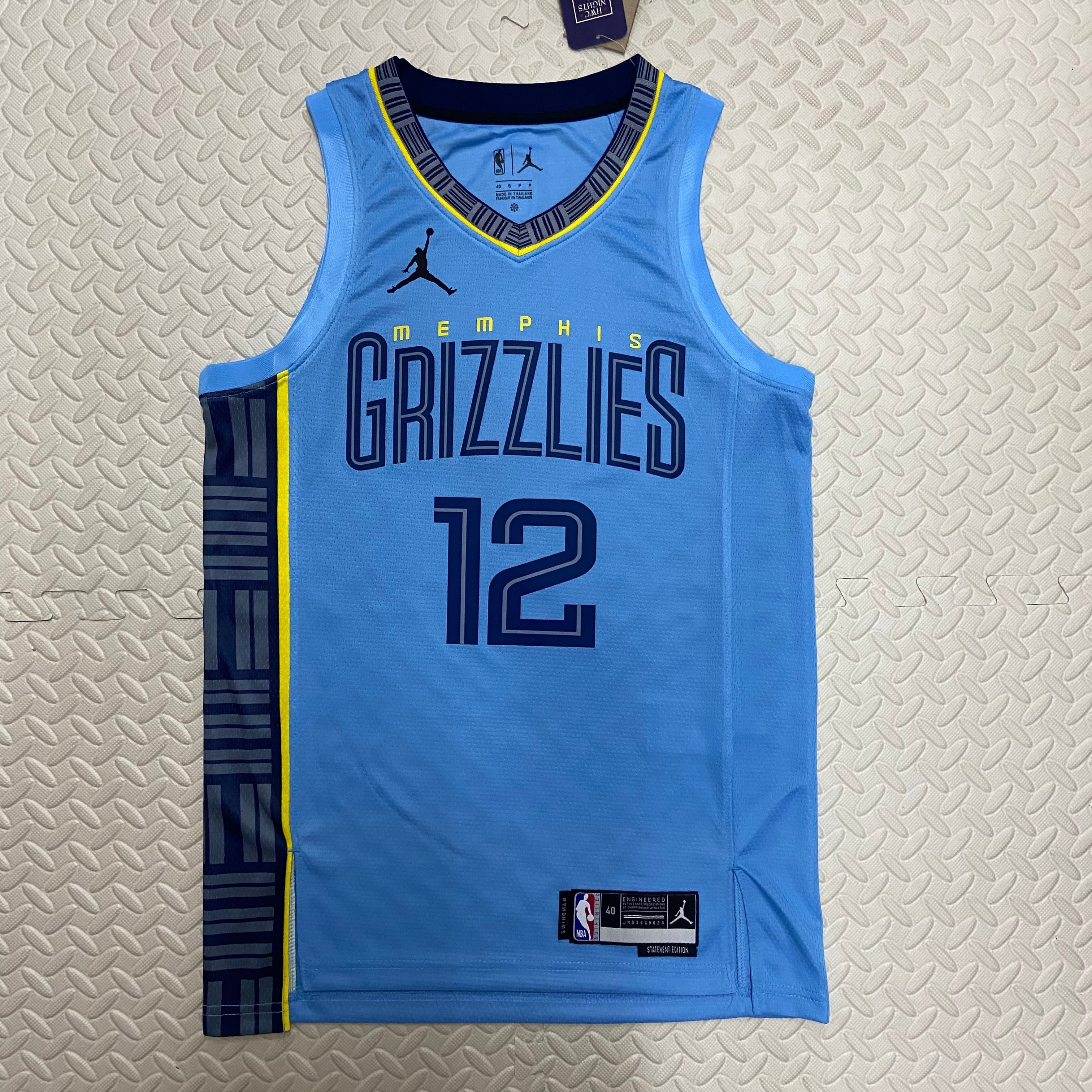 NBA Season 2023 Memphis Grizzlies Blue #12 MORANT Jersey High Quality Name and Number Print - leoleo123123