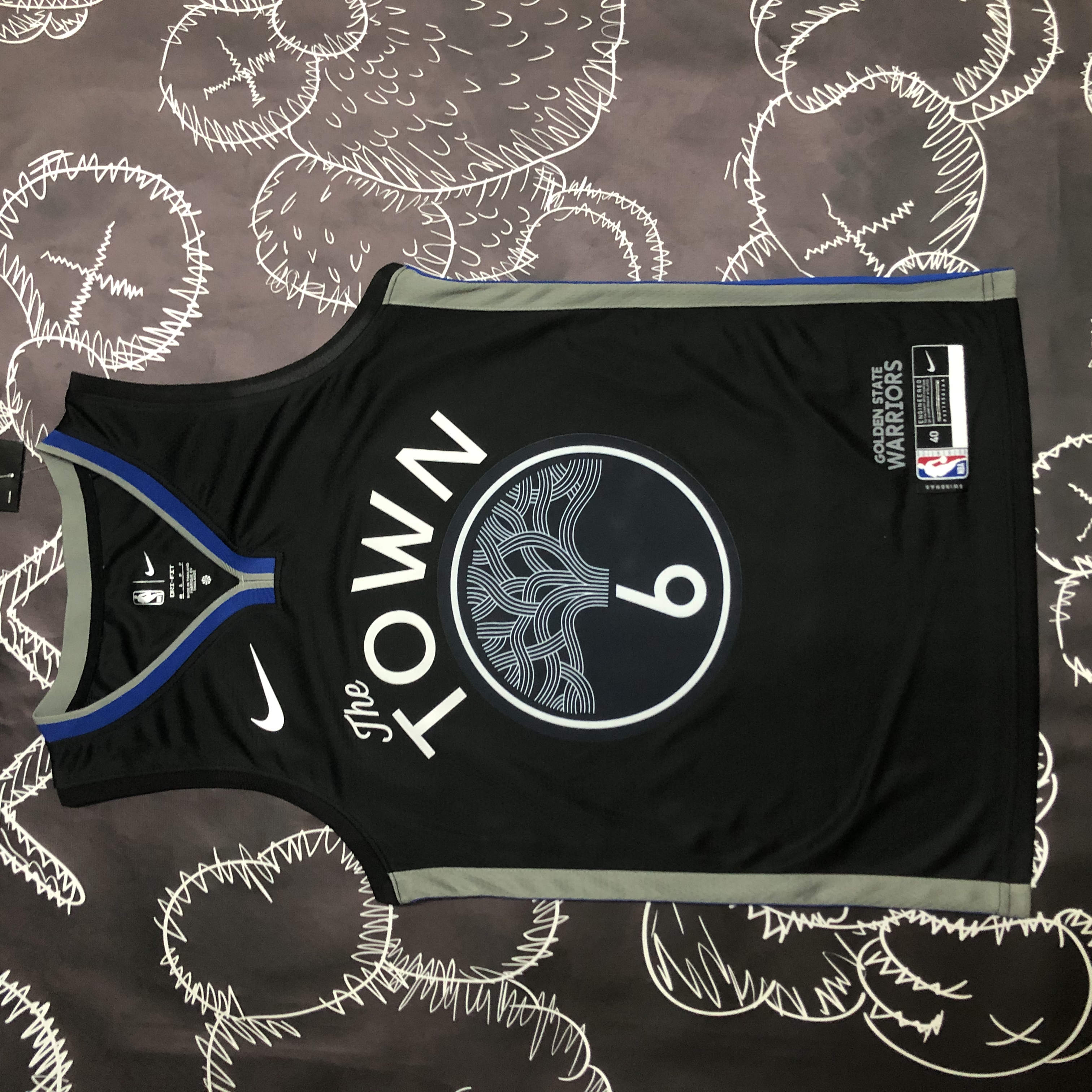 NBA Men Season 2020 Golden State Warriors Black Grey #6 YOUNG Jersey High Quality Name and Number Print - leoleo123123