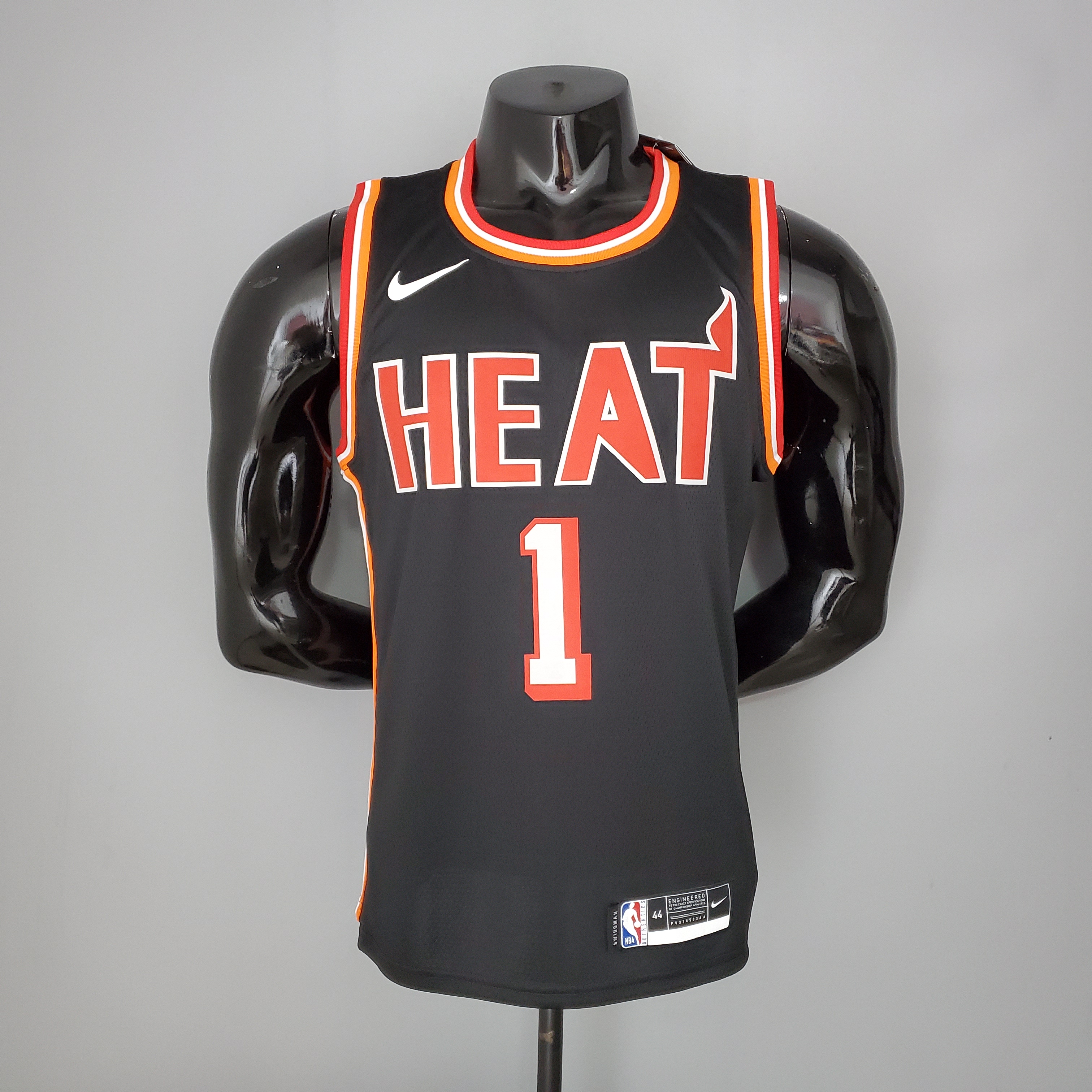 NBA Men Season 2018 Miami Heat Black #1 BOSH Jersey High Quality Name and Number Print - leoleo123123