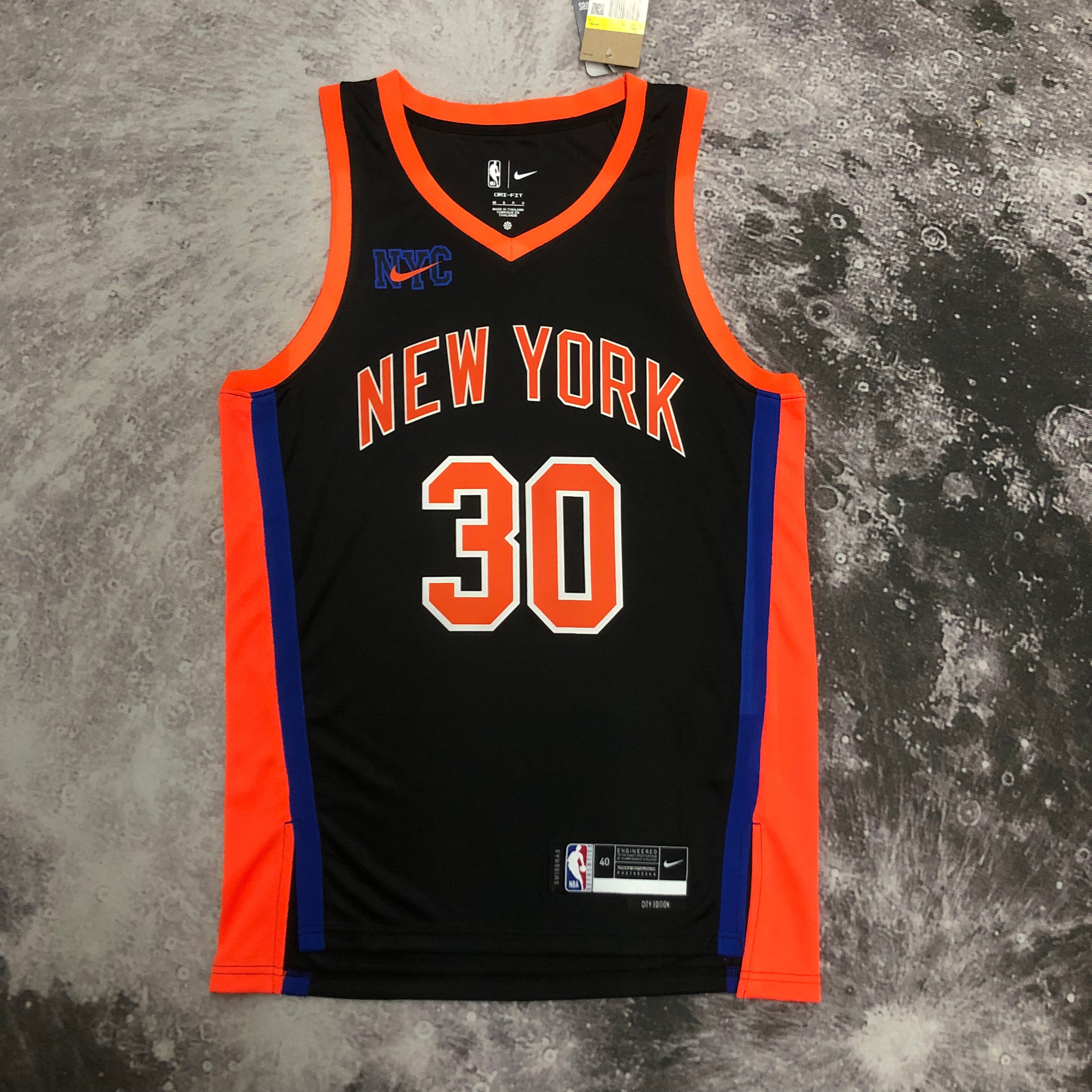 NBA Men 2023 New York Knicks Black #30 RANDLE Jersey High Quality Name and Number Print - leoleo123123