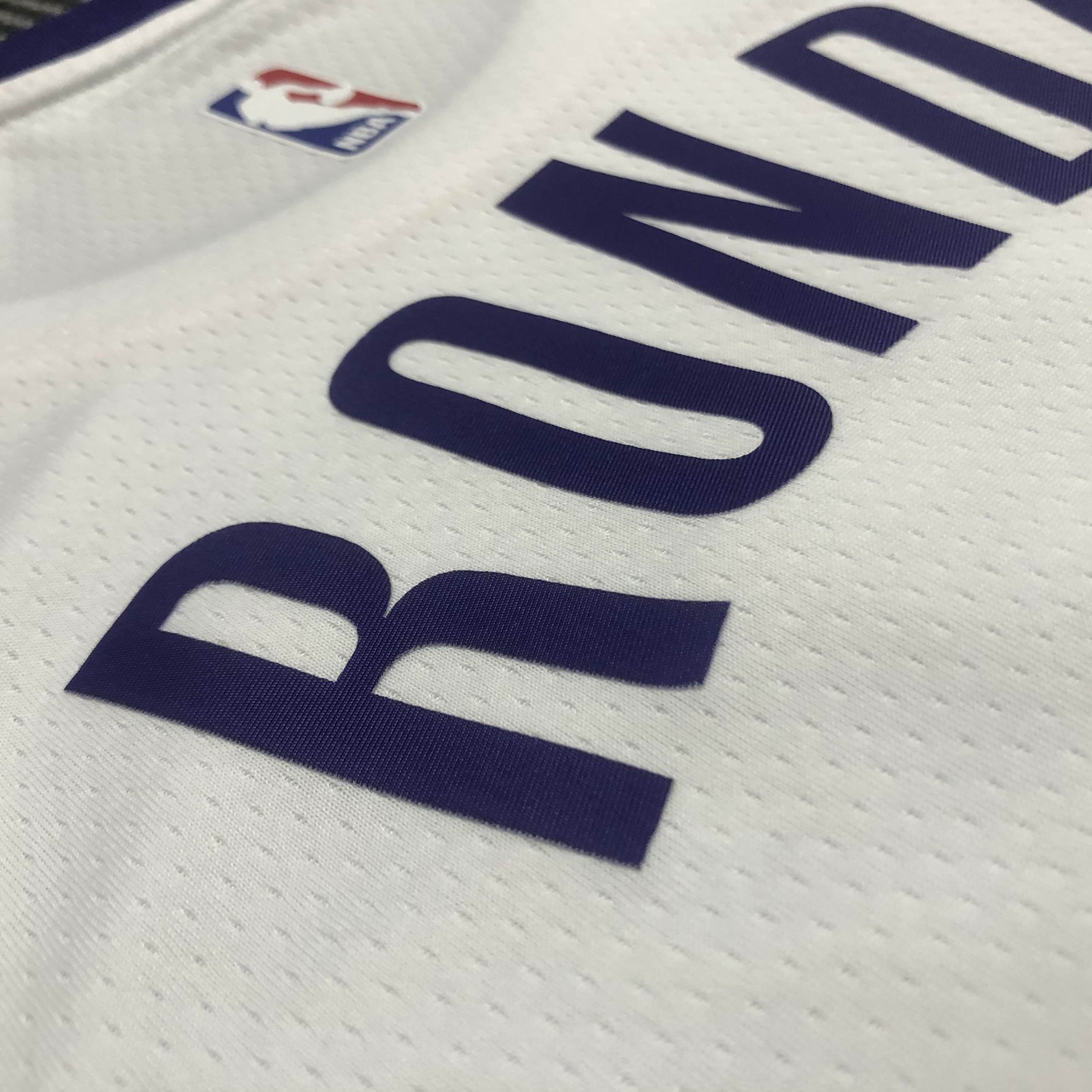 NBA Men Los Angeles Lakers #4 RONDO Retro White Round Neck Jersey High Quality Name and Number Print - leoleo123123