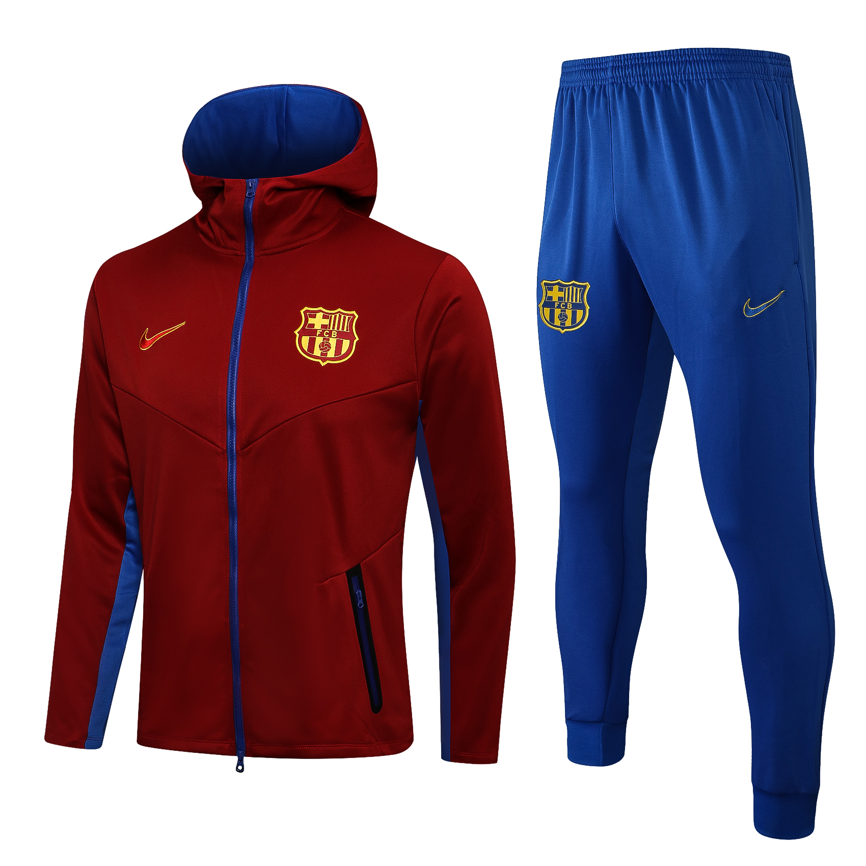 21/22 Barcelona Red with Cap Jacket Tracksuit Thai Quality - leoleo123123