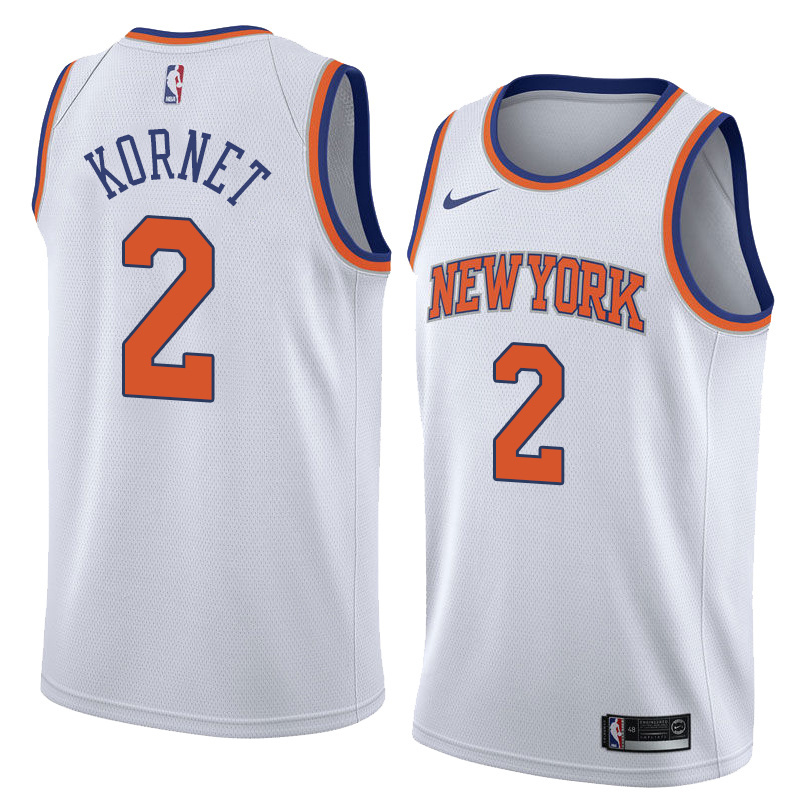 NBA Men New York Knicks White #2 KORNET Jersey High Quality Name and Number Print - leoleo123123