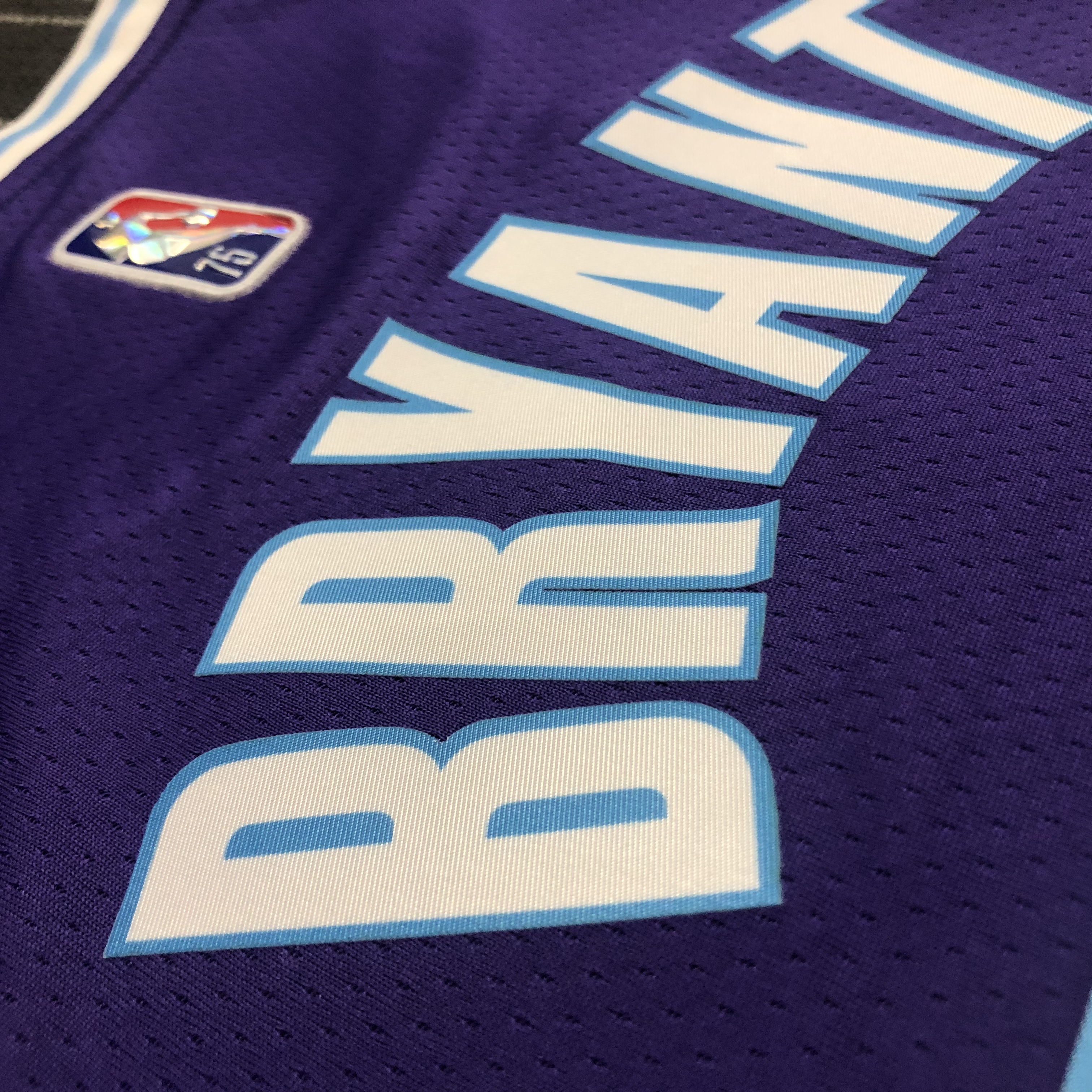 NBA Season 2022 75th Anniversary Los Angeles Lakers Purple Round Neck #24 BRYANT Jersey High Quality Name and Number Print - leoleo123123