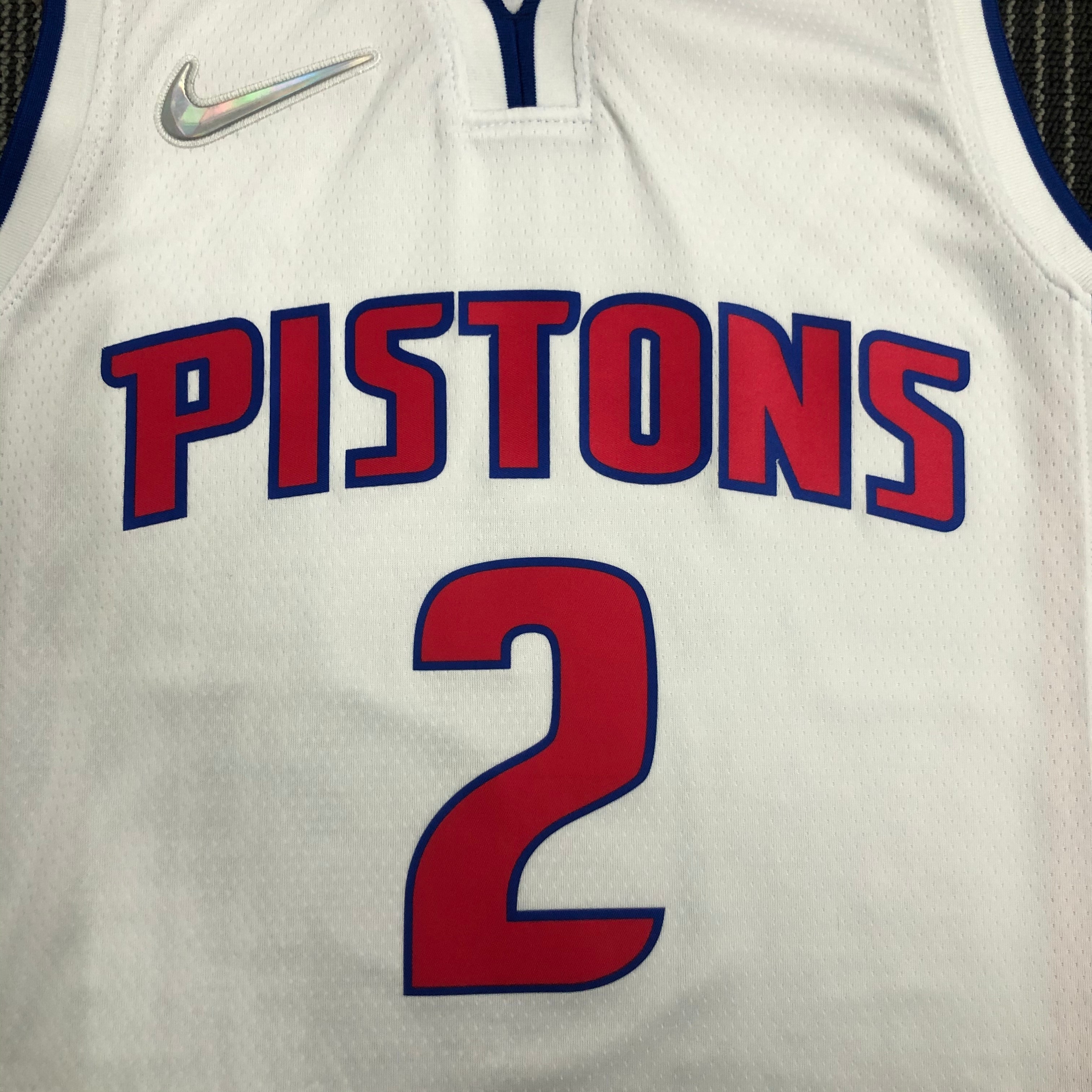 NBA 75th Anniversary Detroit Pistons White #2 CUNNINGHAM Jersey High Quality Name and Number Print - leoleo123123