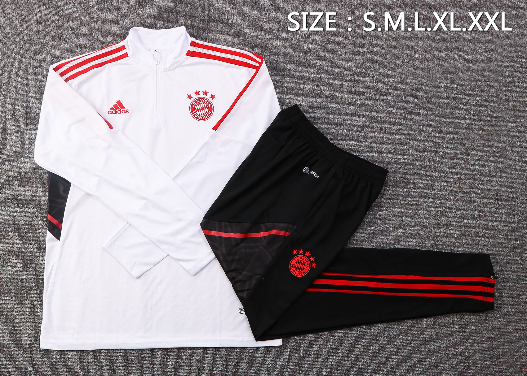 22/23 Bayern Munich White Sweater Tracksuit Thai Quality - leoleo123123