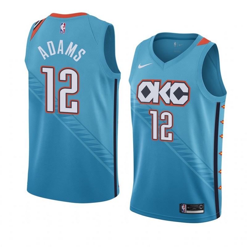 NBA Men Oklahoma City Thunder Light Blue #12 ADAMS Jersey High Quality Name and Number Print - leoleo123123
