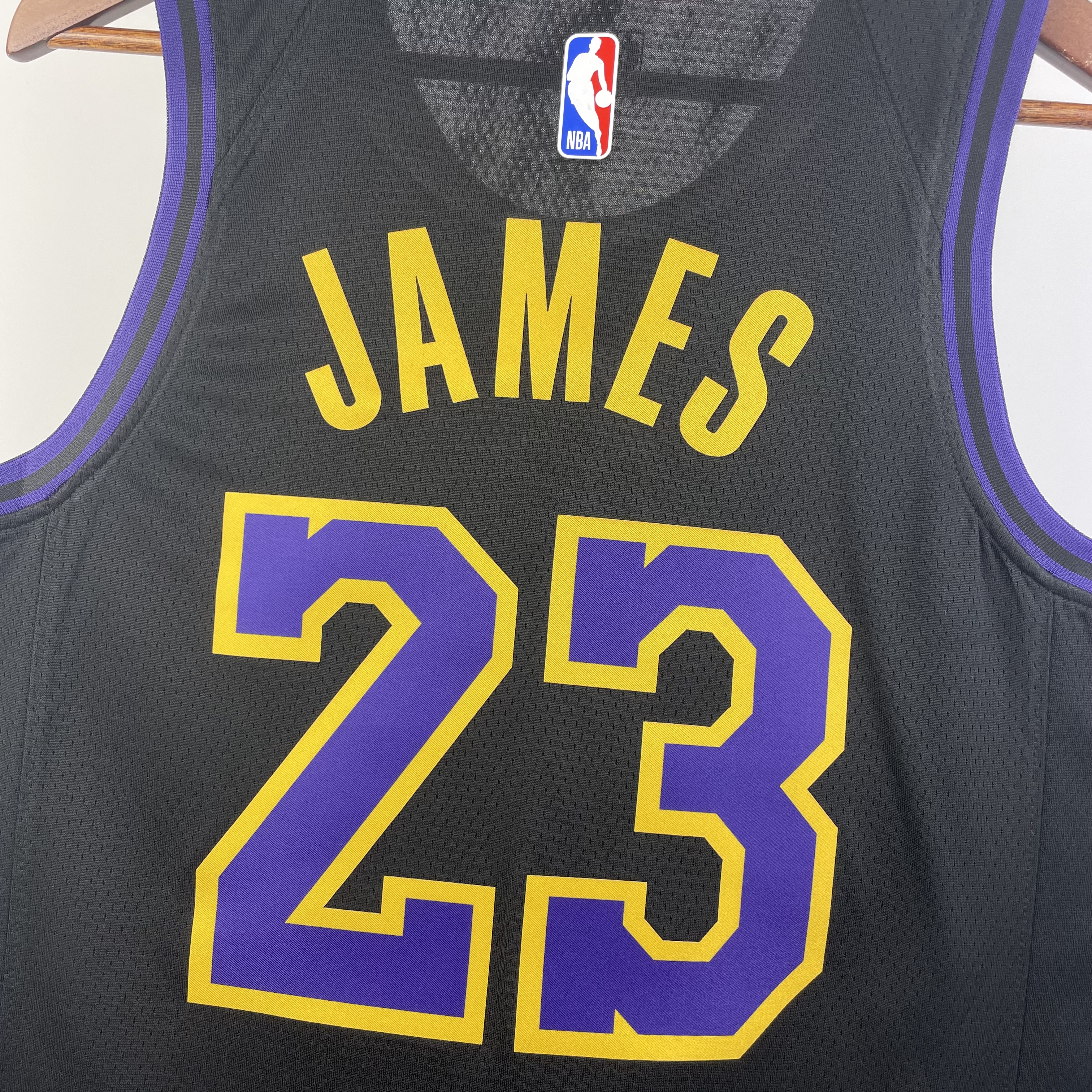 NBA Men 2024 Los Angeles Lakers Black City Version #23 JAMES Jersey High Quality Name and Number Print - leoleo123123