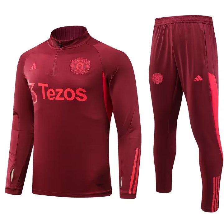 23/24 Man United Red Sweater Tracksuit Thai Quality - leoleo123123