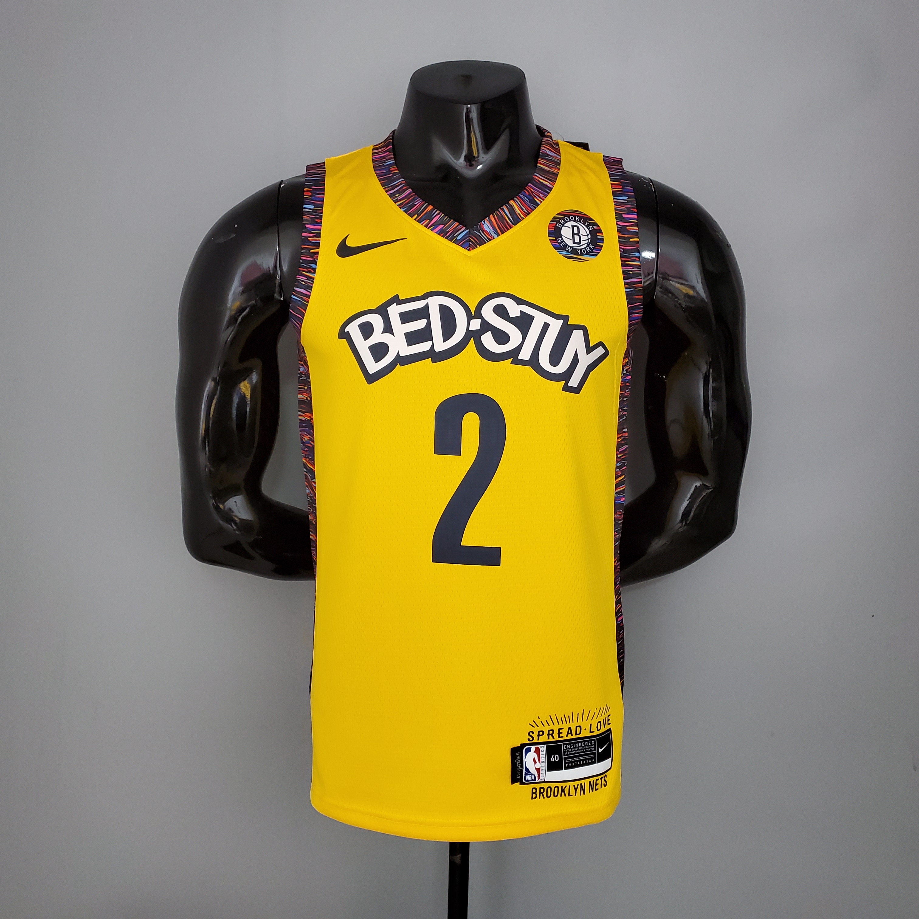 NBA Men Brooklyn Nets Yellow #2 GRIFFIN Jersey High Quality Name and Number Print - leoleo123123