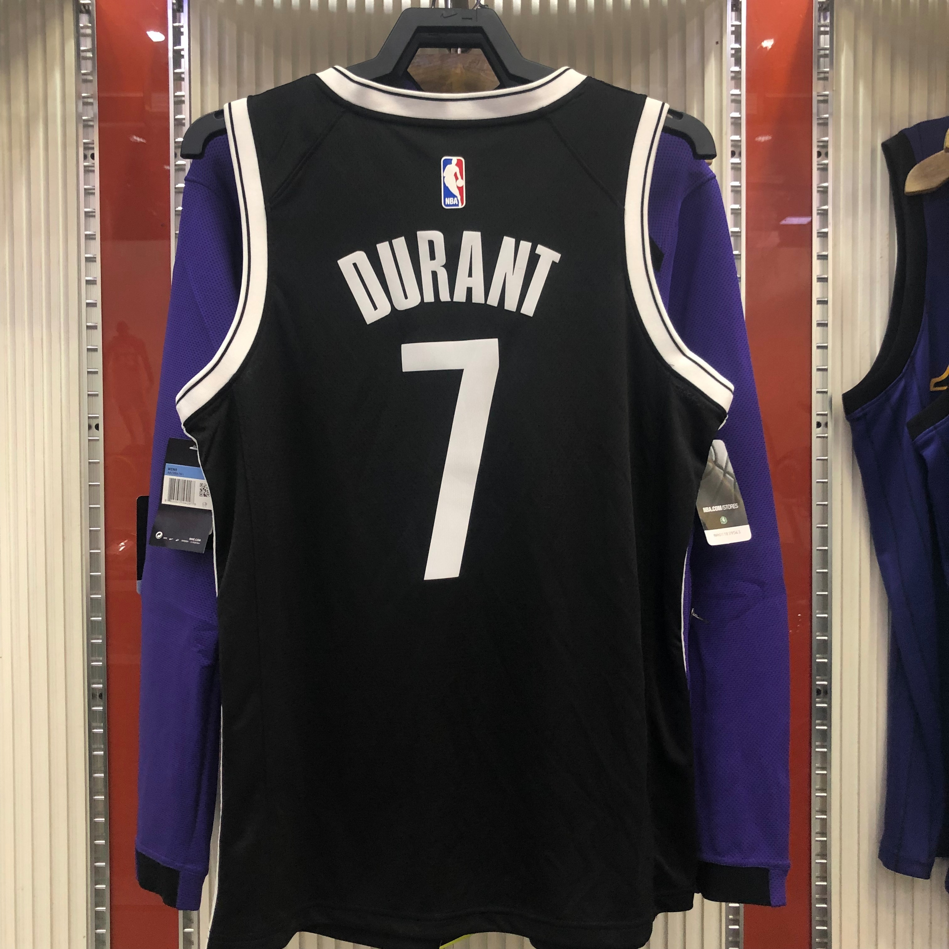 NBA Men New Brooklyn Nets Black #7 DURANT Jersey High Quality Name and Number Print - leoleo123123