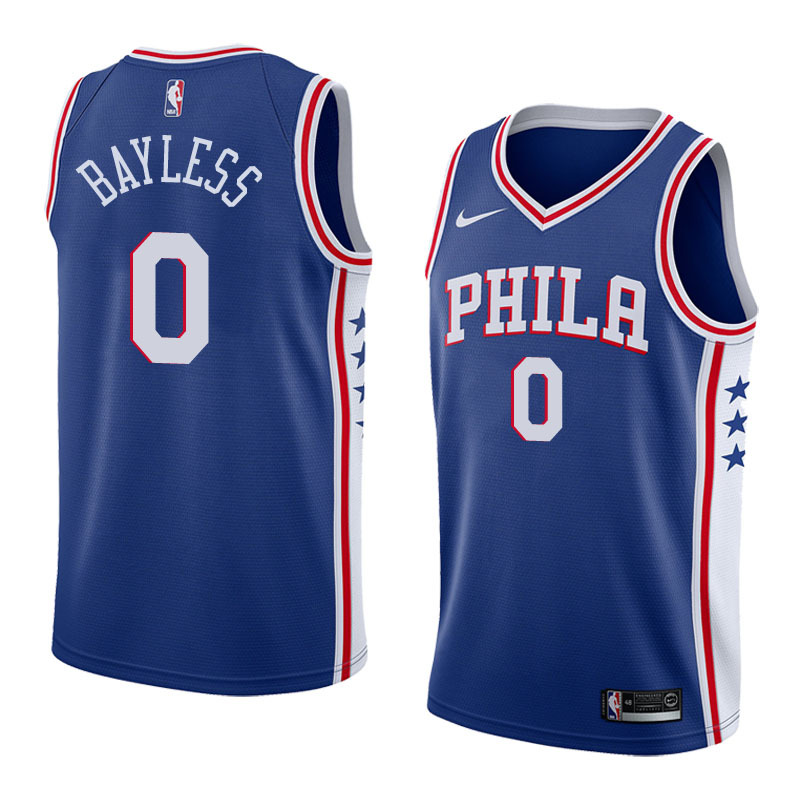 NBA Men Philadelphia 76ers Blue #0 BAYLESS Jersey High Quality Name and Number Print - leoleo123123