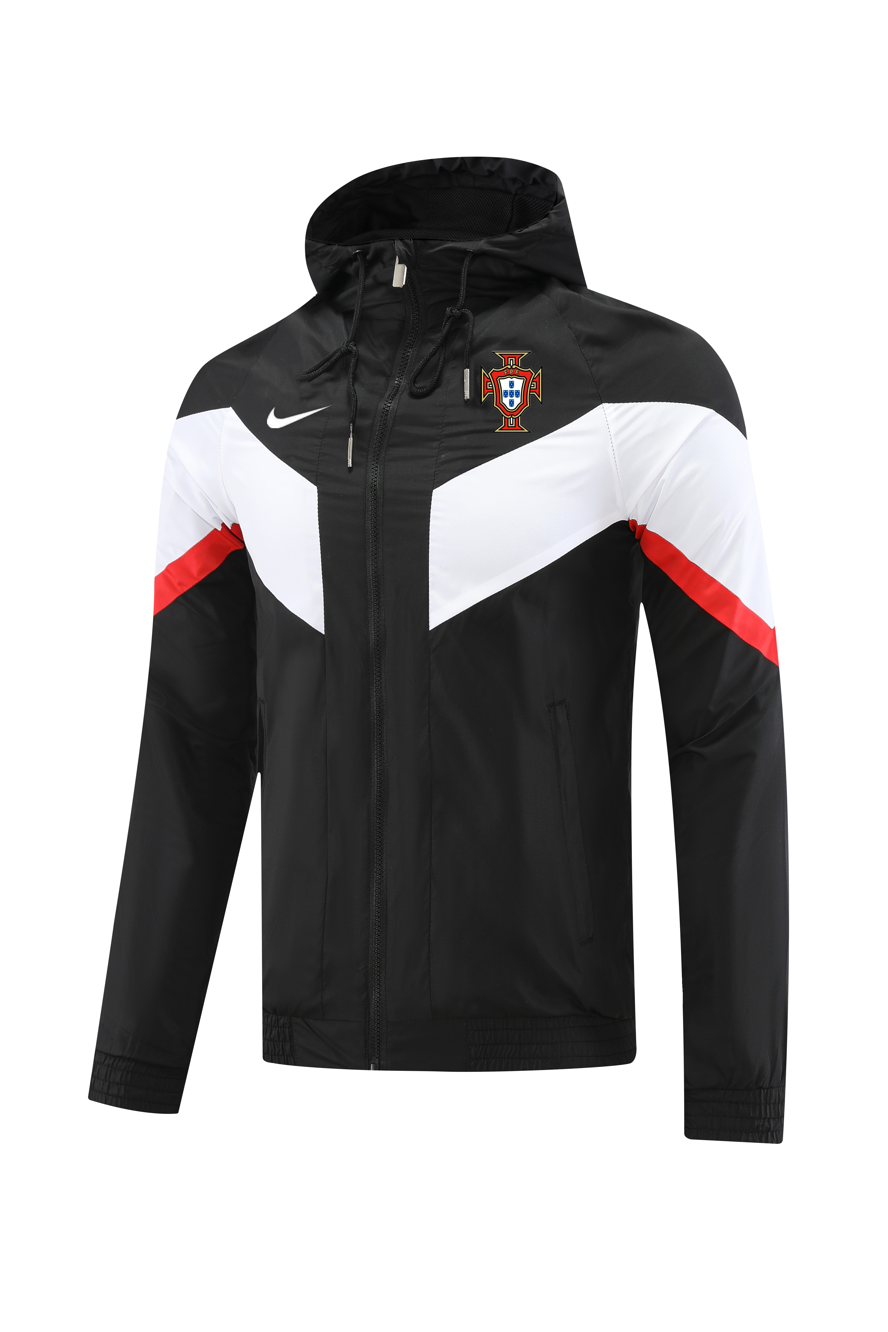 22/23 Portugal Black with Nike Logo Windbreaker Jacket Thai Quality - leoleo123123