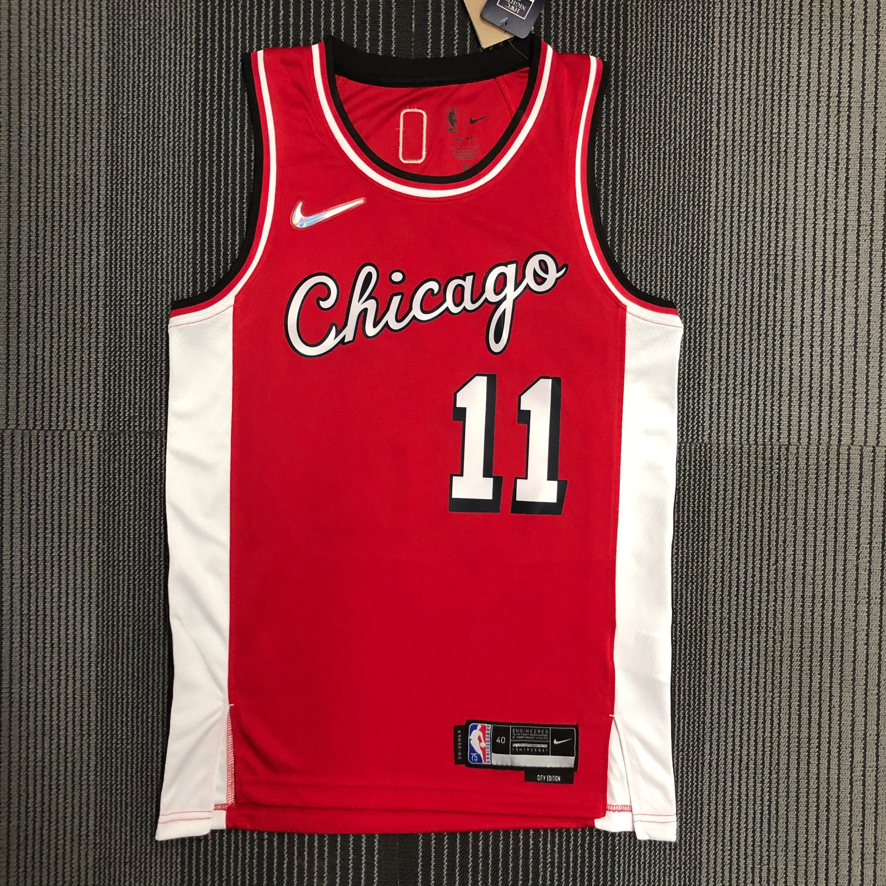 NBA Men 75th Anniversary Season 2022 Chicago Bulls Red #11 DEROZAN Jersey High Quality Name and Number Print - leoleo123123