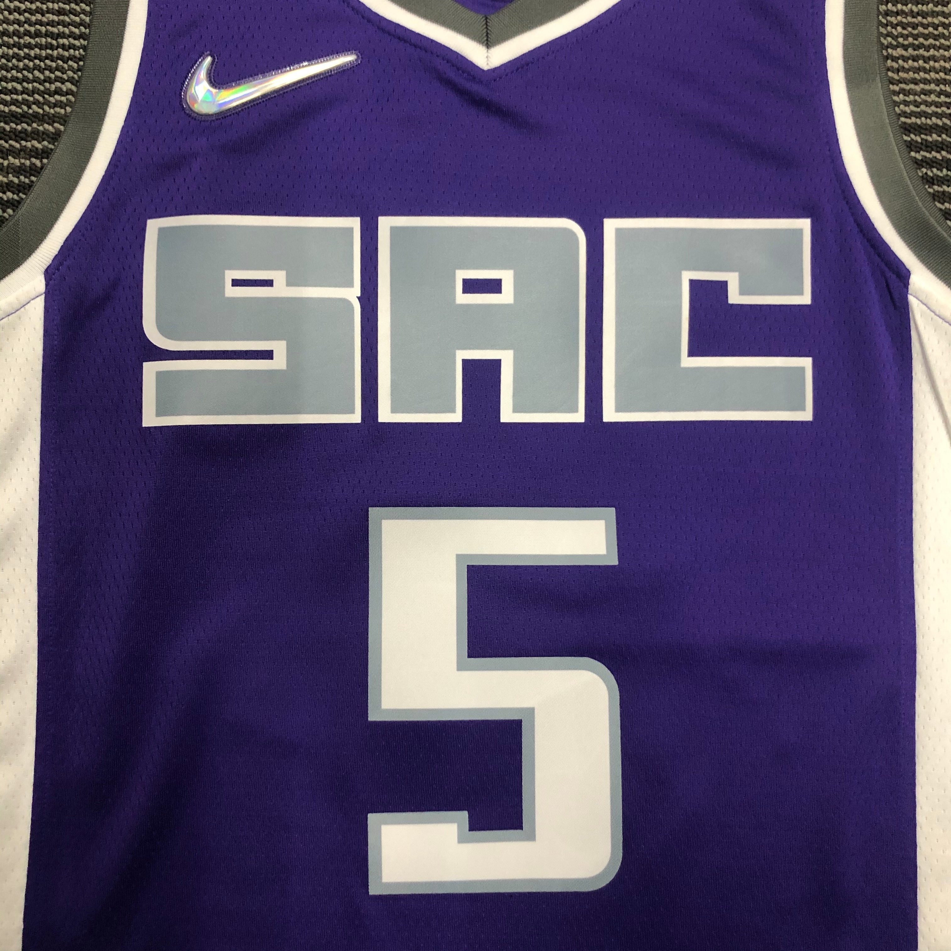 NBA 75th Anniversary Sacramento Kings Purple #5 FOX Jersey High Quality Name and Number Print - leoleo123123