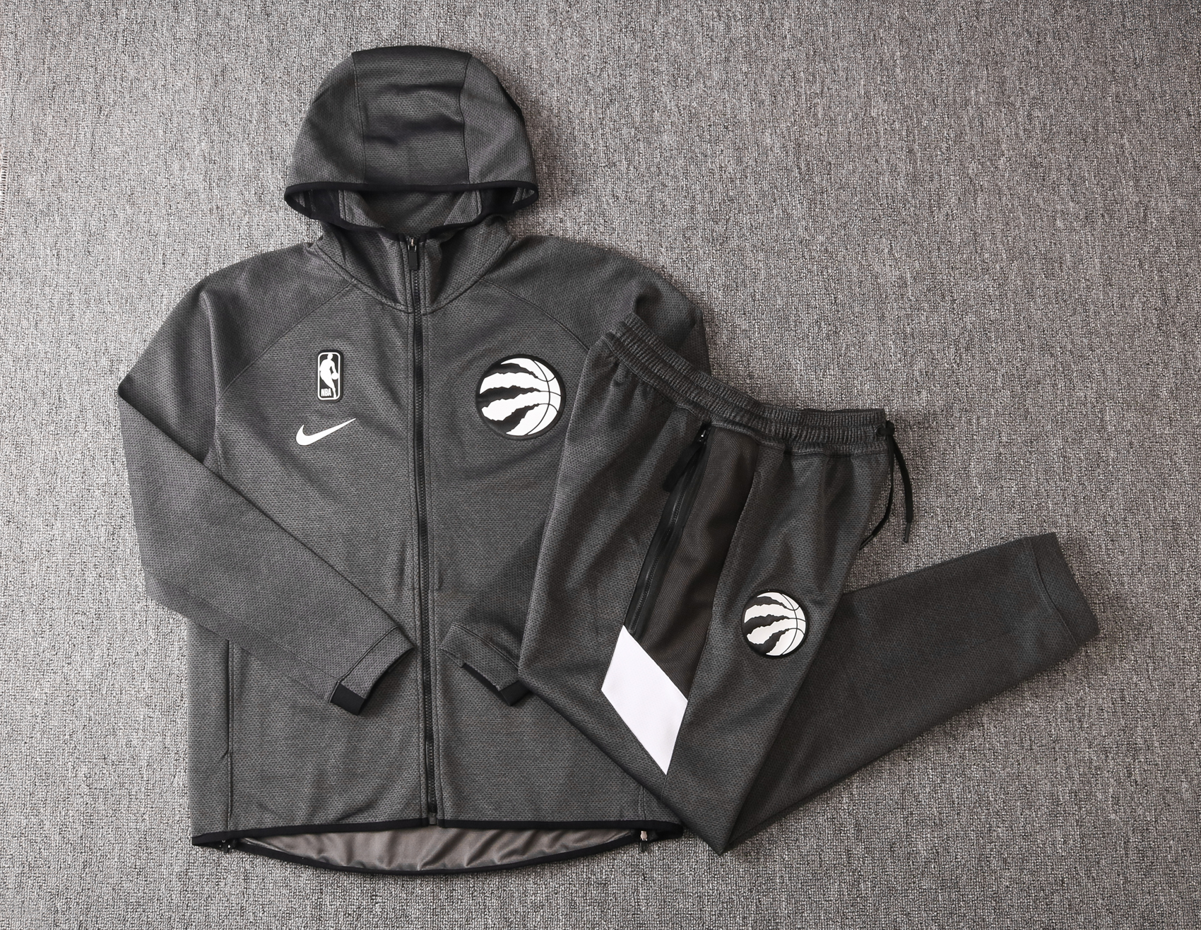 NBA Toronto Raptors Dark Grey with Cap Jacket Tracksuit High Quality - leoleo123123