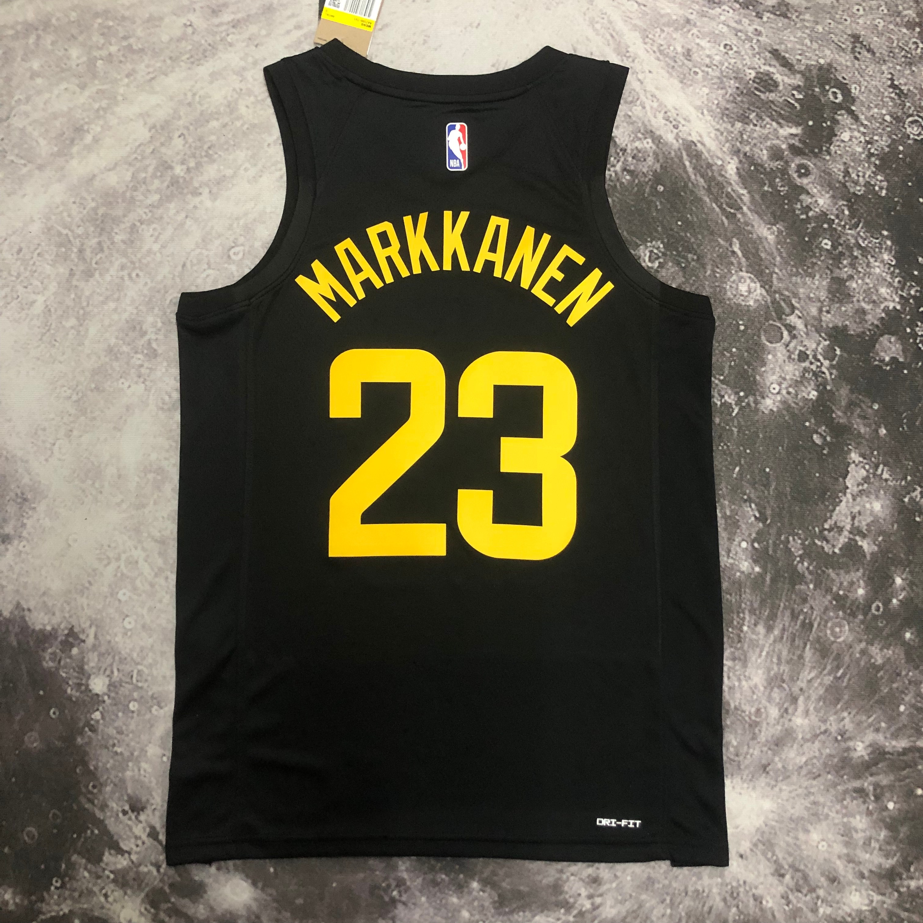 NBA 2023 Men Utah Jazz Black with Jordan Logo #23 MARKKANEN Jersey High Quality Name and Number Print - leoleo123123