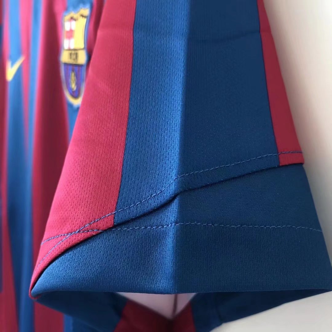 05-06 Barcelona Home Retro Jersey Lige Version - leoleo123123