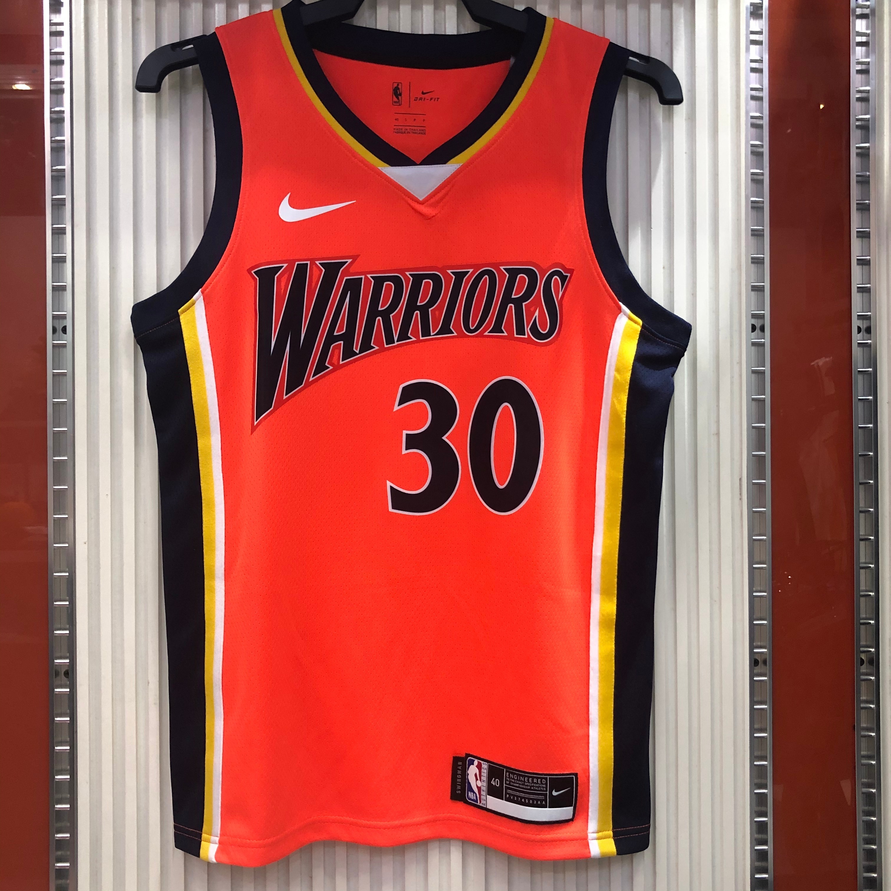 NBA Men Season 2021 Golden State Warriors Up-and-coming Star Orange #30 CURRY Jersey High Quality Name and Number Print - leoleo123123