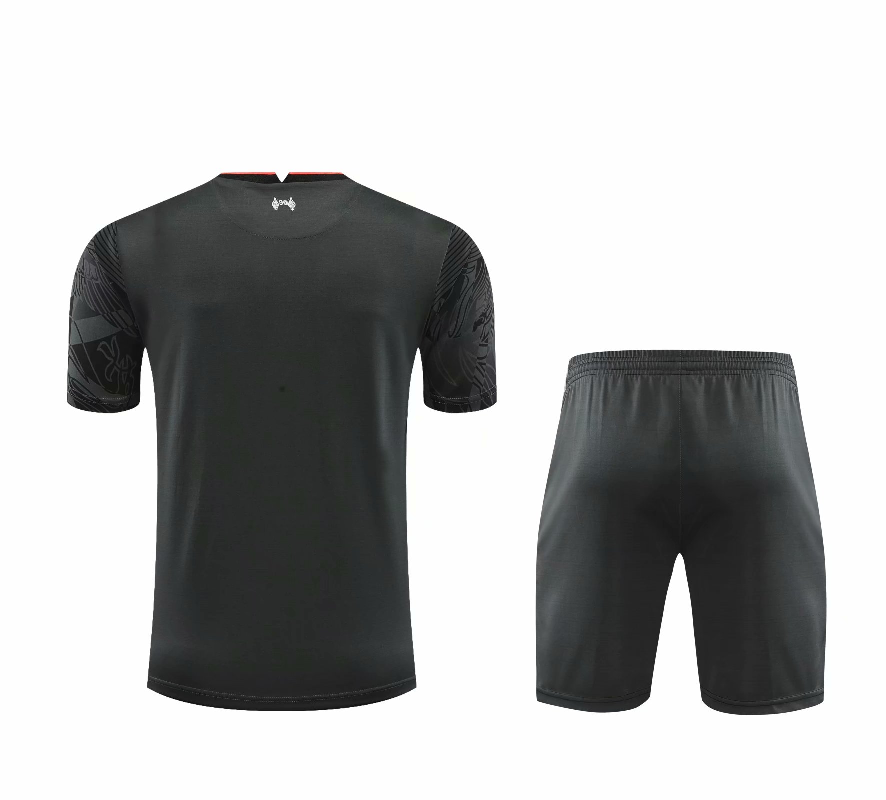 New 2021 Liverpool Special Version Black Training Set--Short Sleeve and Short Pant Training Tracksuit - leoleo123123