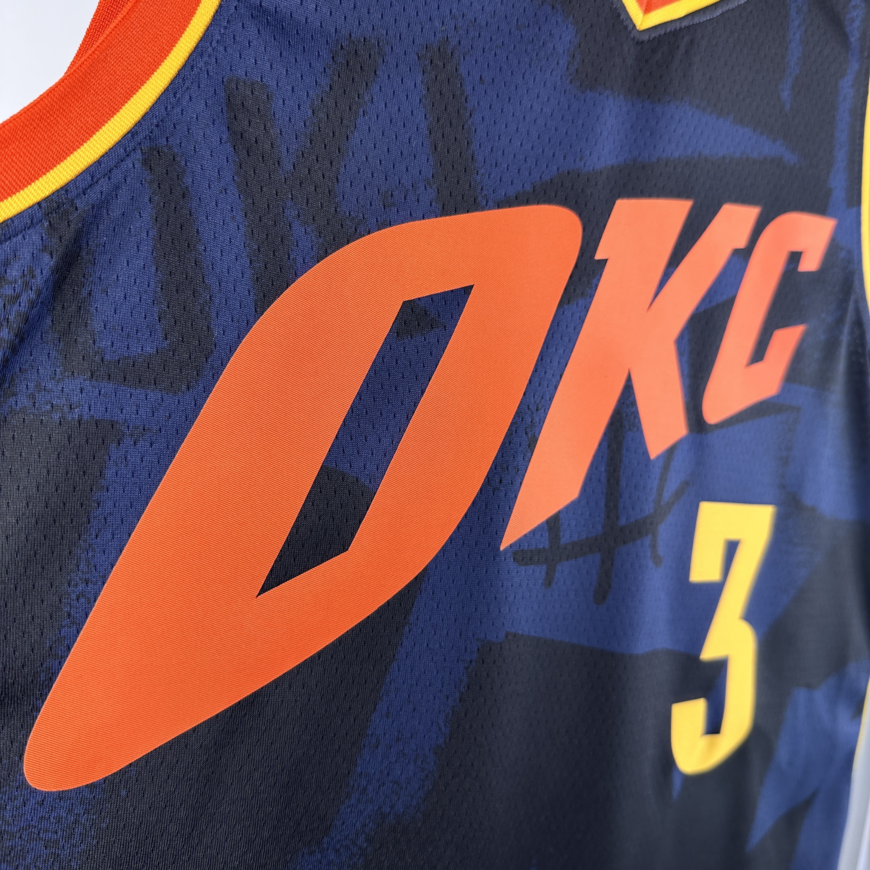 NBA Men 2024 Oklahoma City Thunder City Edition Dark Blue #3 GIDDEYJersey High Quality Name and Number Print - leoleo123123