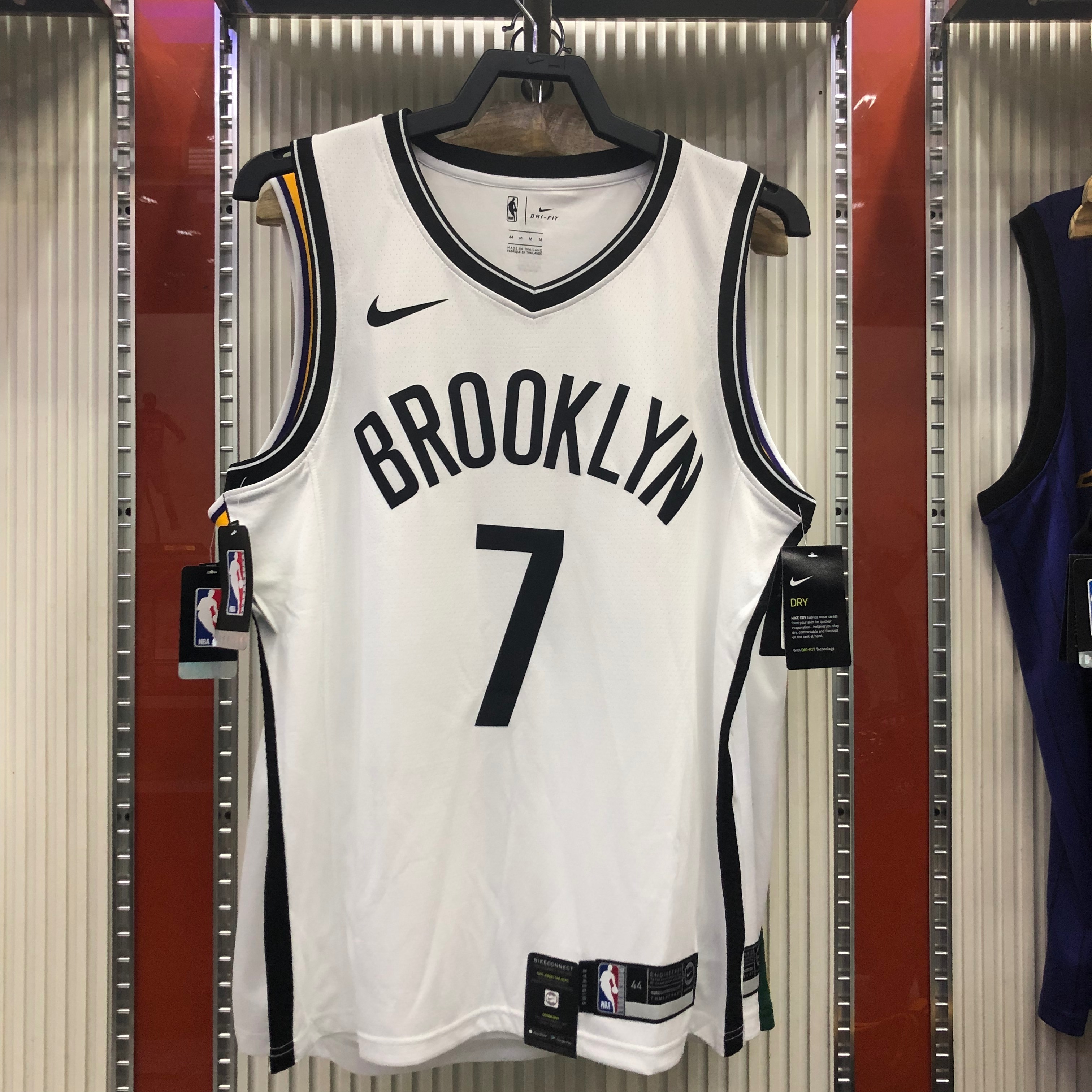 NBA Men New Brooklyn Nets White #7 DURANT Jersey High Quality Name and Number Print - leoleo123123
